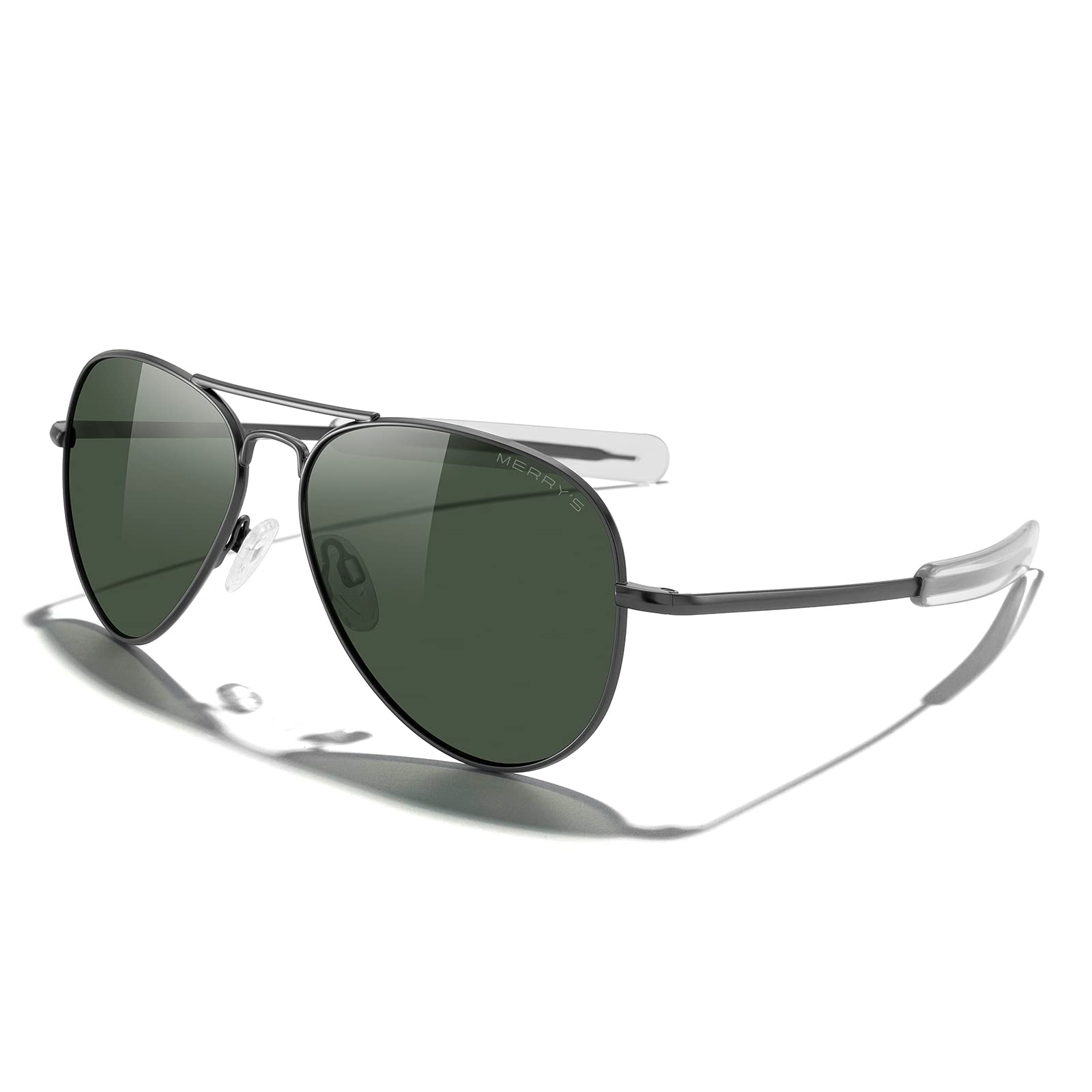 Classic Aviator Polarized Sunglasses Military Style Frame