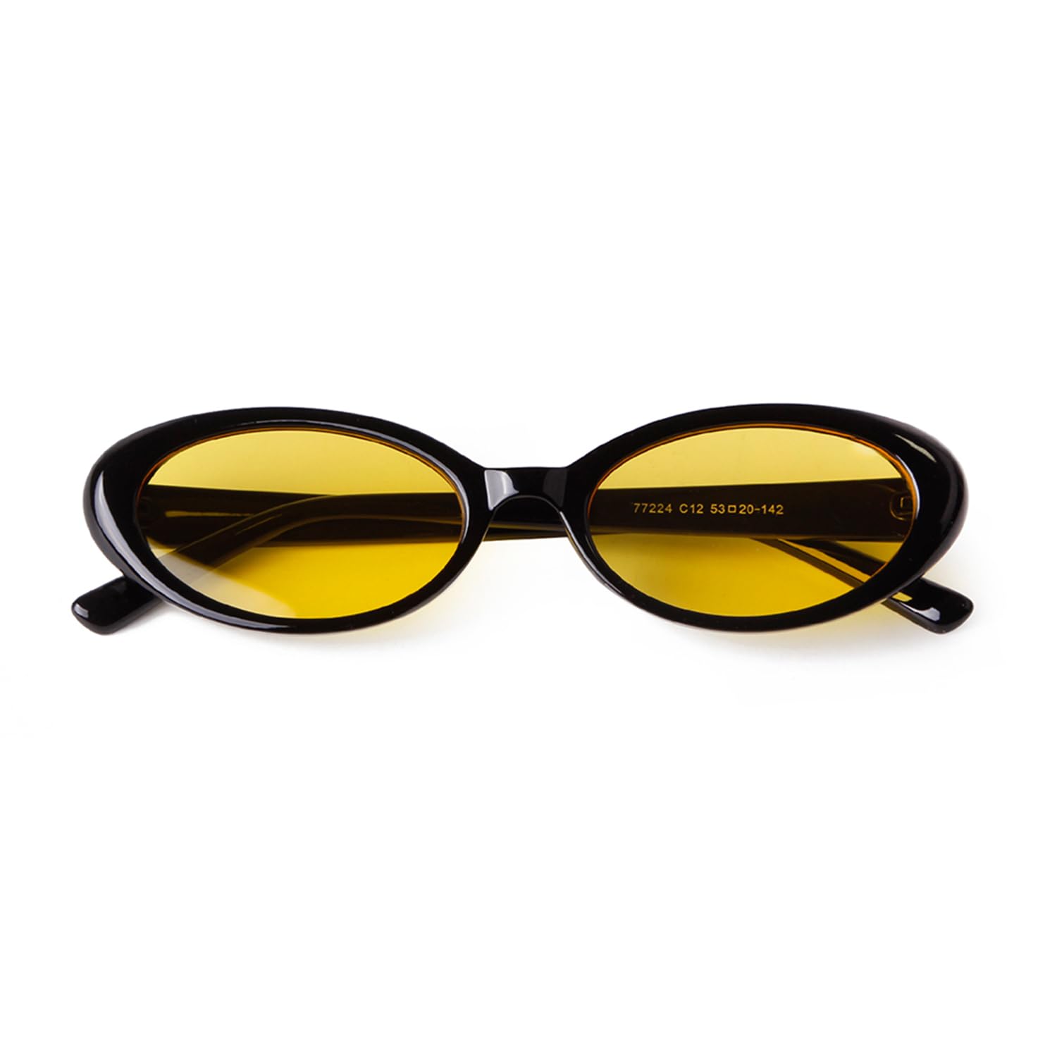 Laurinny 90s Sunglasses for Women Men Retro Small Oval Sunglasses