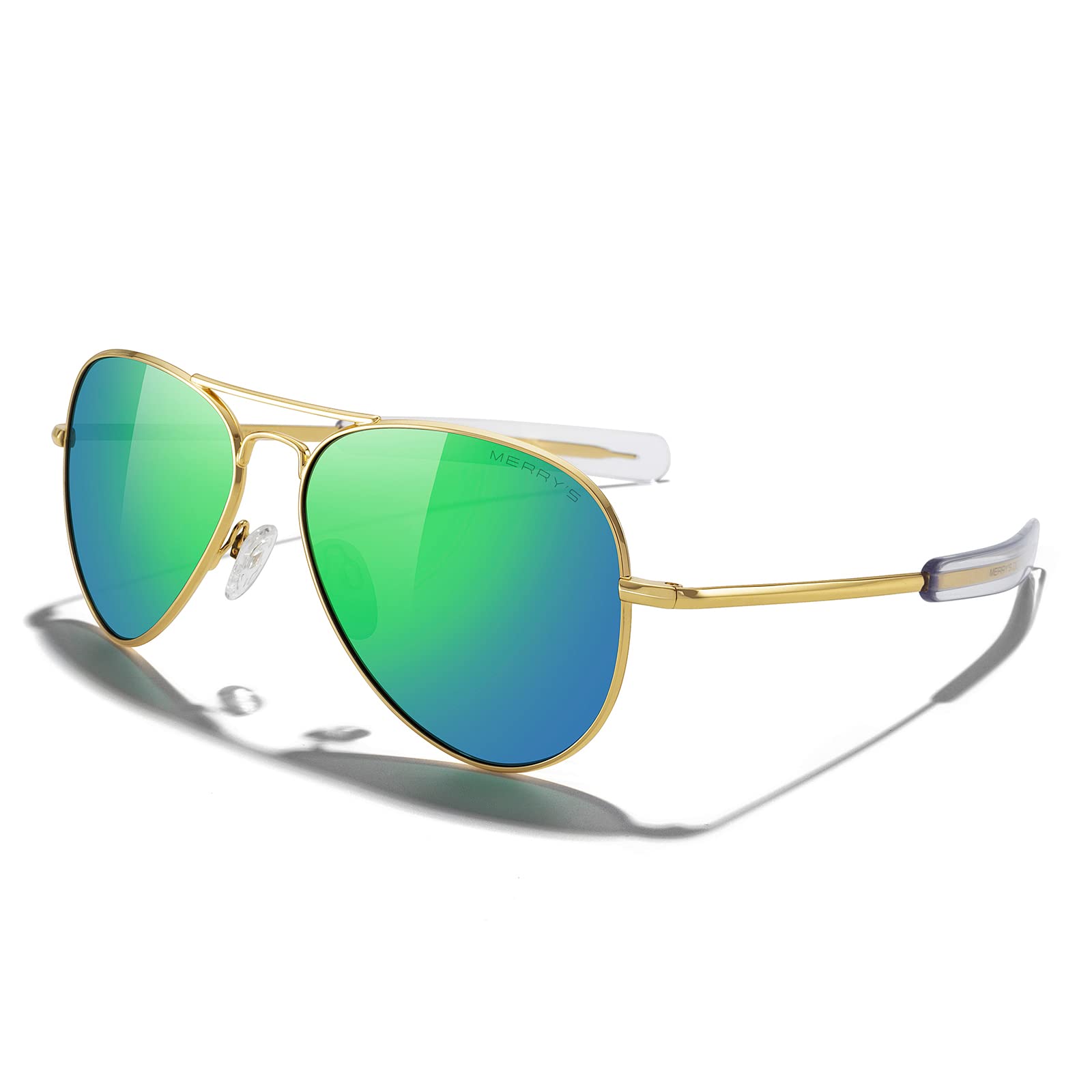 Classic Aviator Polarized Sunglasses Military Style Frame