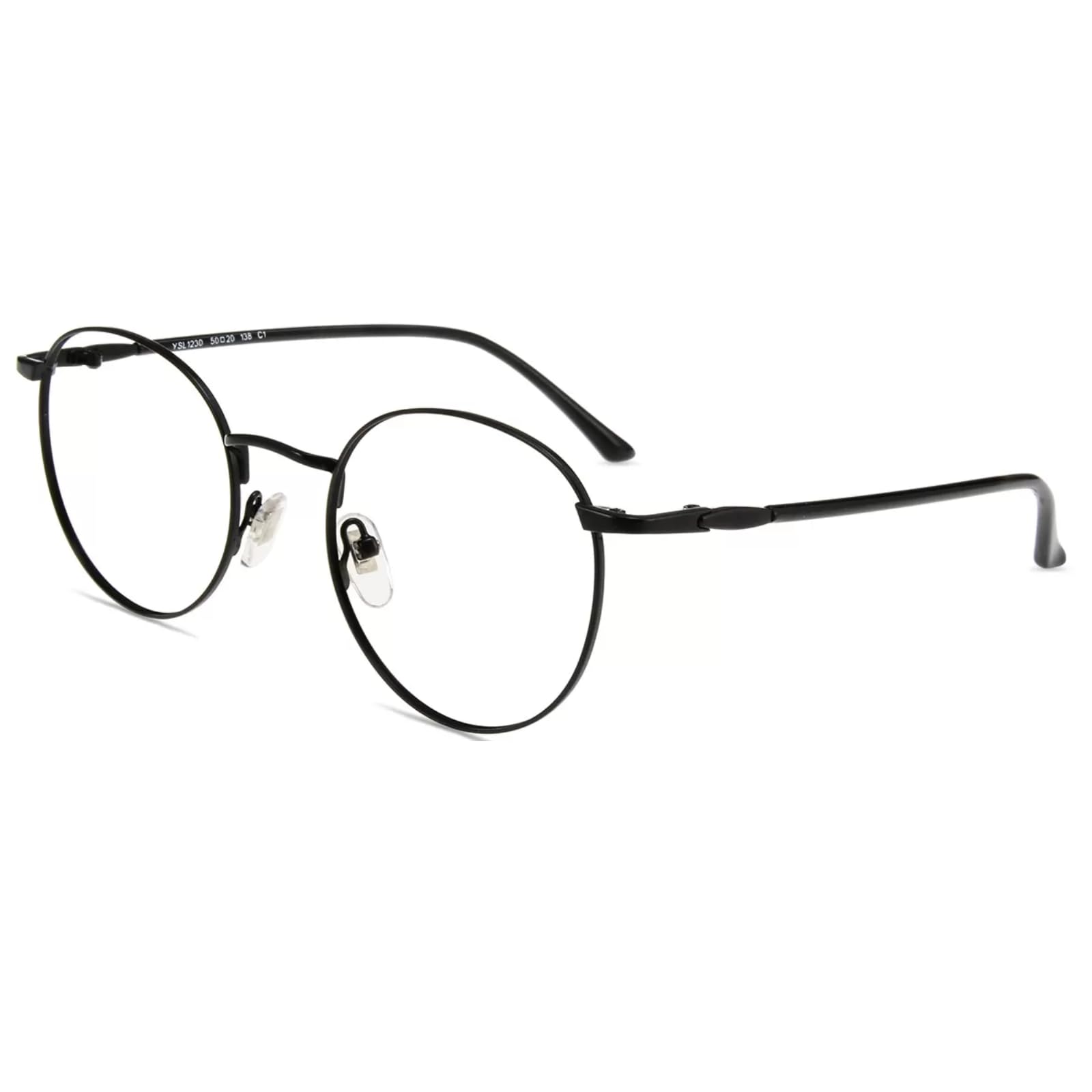 Retro Round Blue Light Blocking Glasses Metal Frame