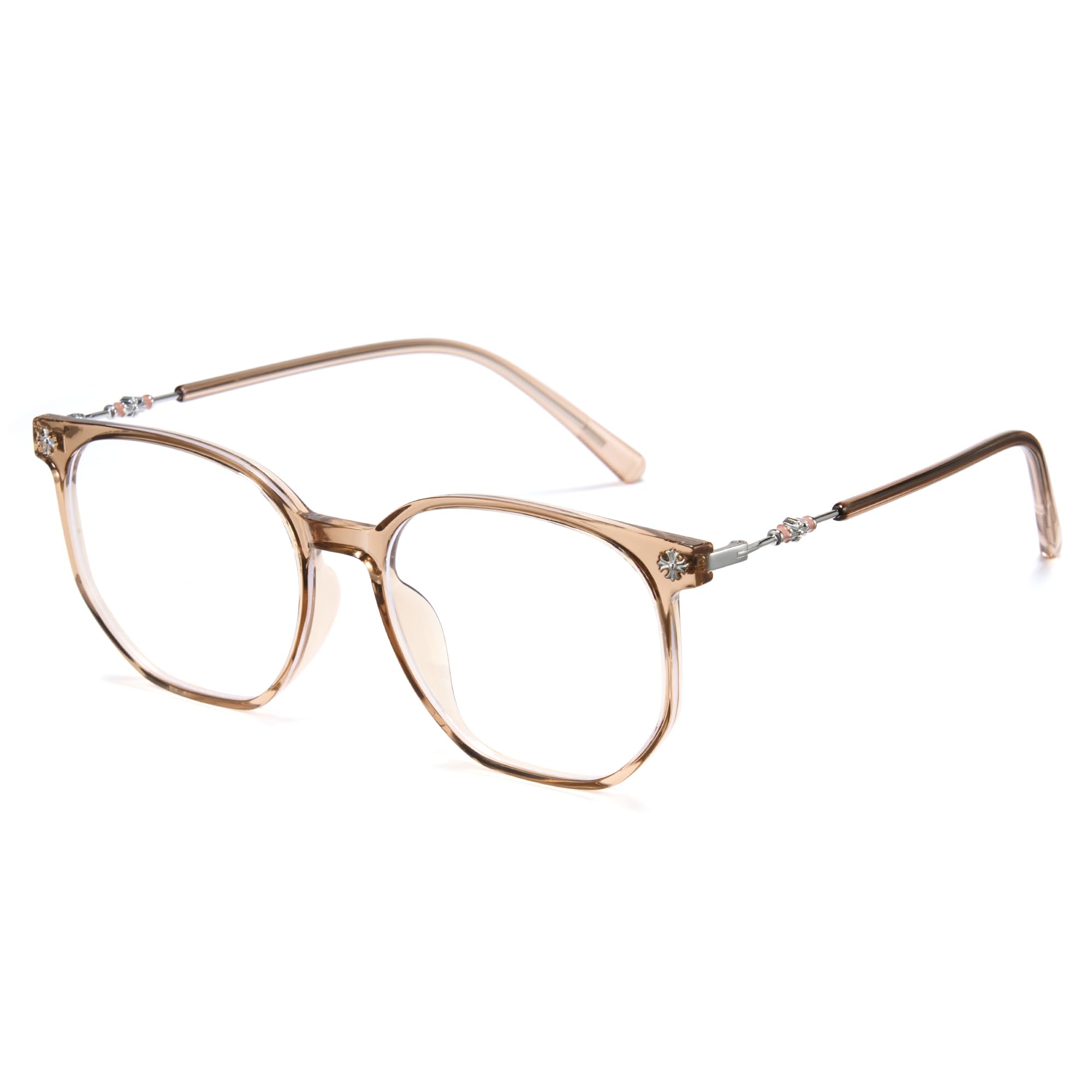Retro Square Blue Light Glasses TR90 Metal Frame
