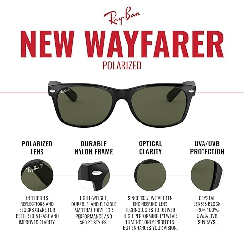 Polarized Square Wayfarer Sunglasses Classic UV Protection