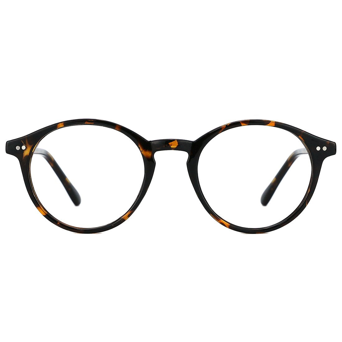 Vintage Round Blue Light Blocking Glasses Thick Rim Frame