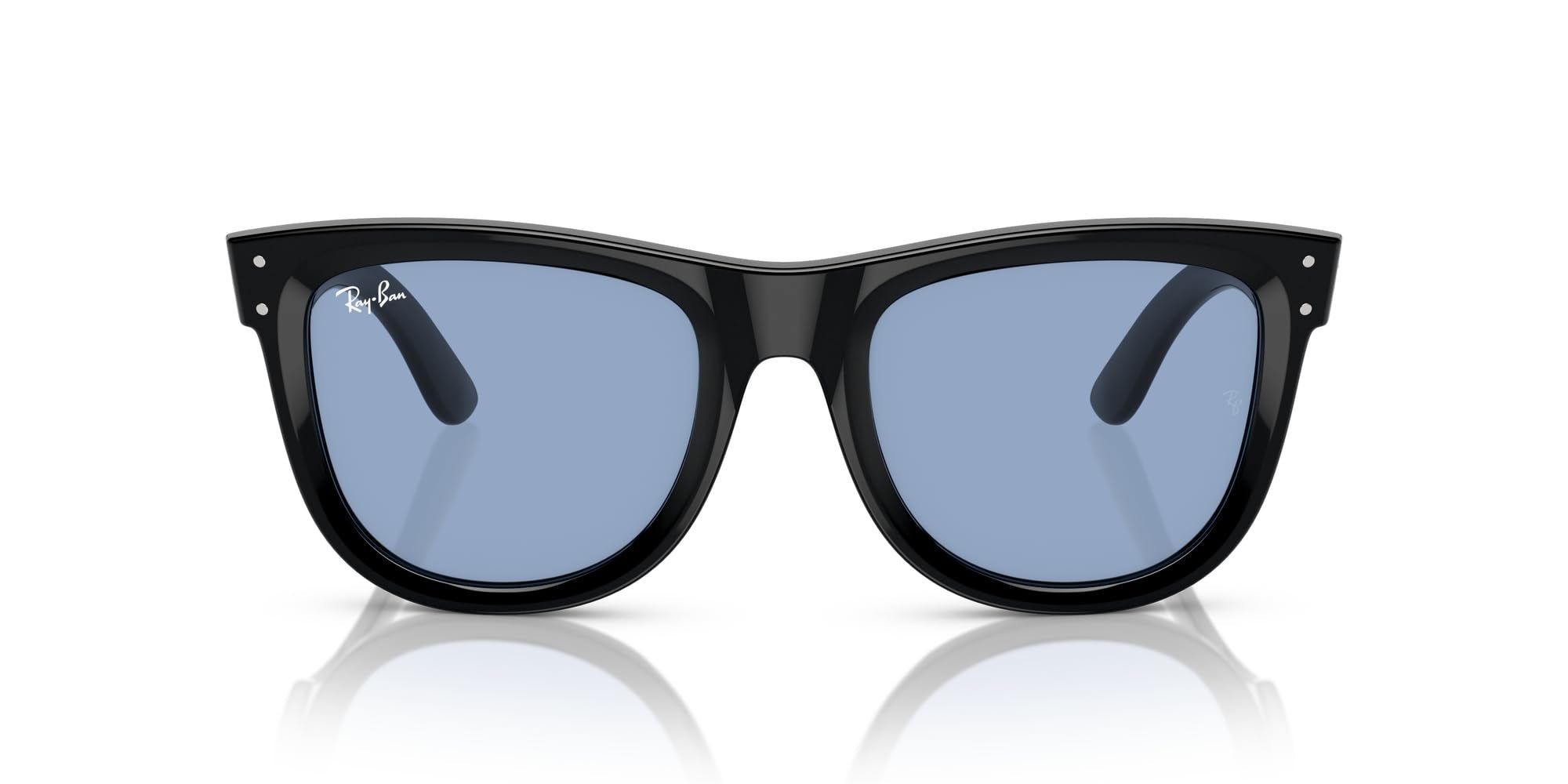 Square Wayfarer Sunglasses Low Bridge Fit UV Protection