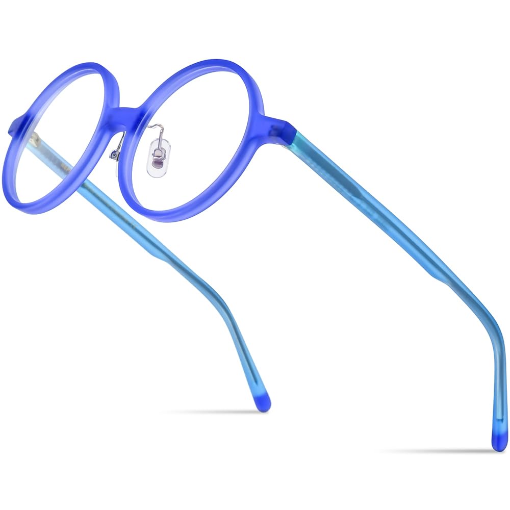 Vintage Round Acetate Glasses Frame Multicolor Optical Eyewear