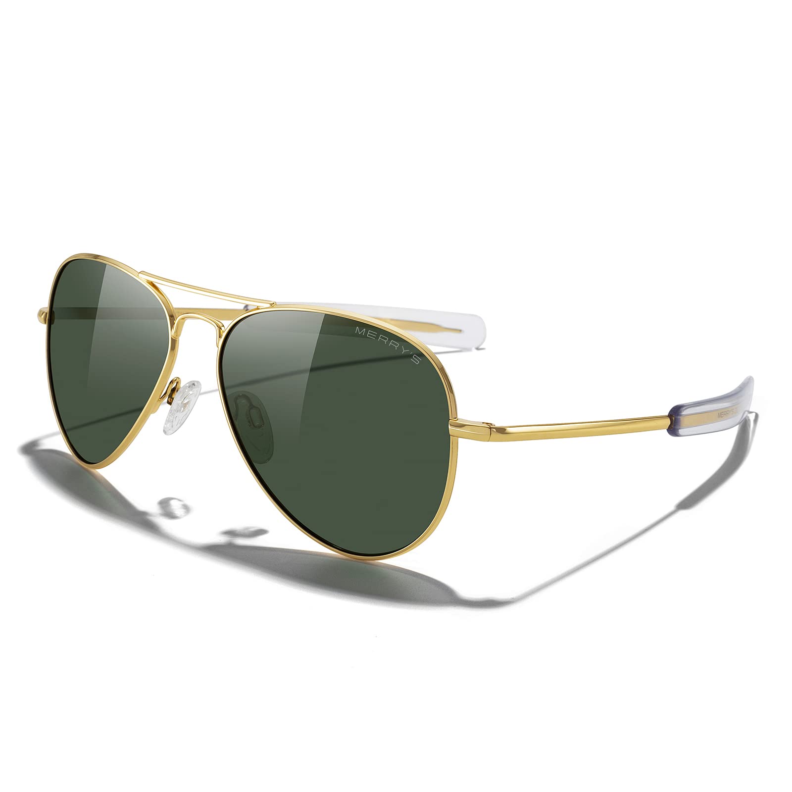 Classic Aviator Polarized Sunglasses Military Style Frame