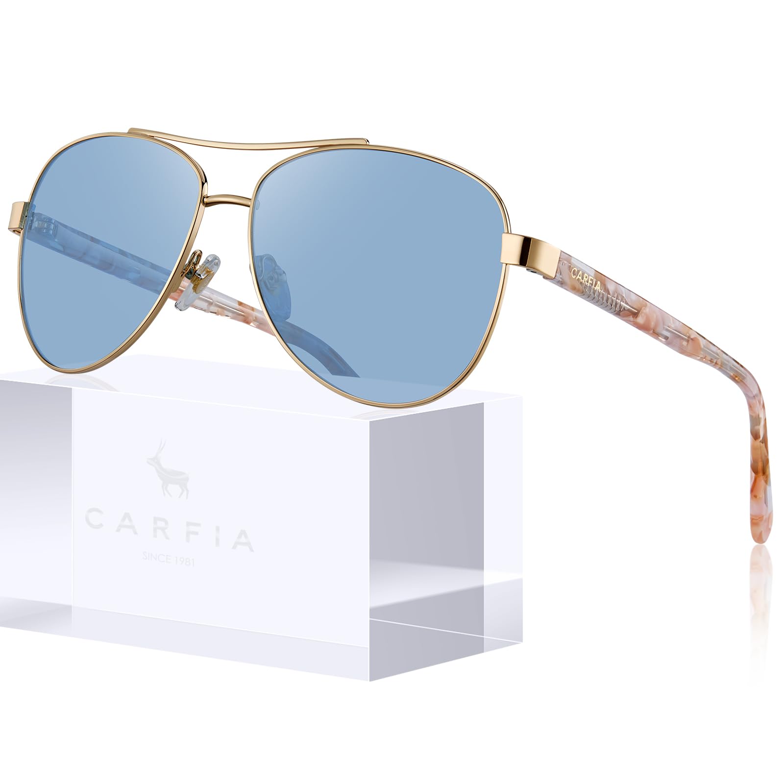 Polarized Sunglasses Acetate Arms Lightweight UV400 Frame