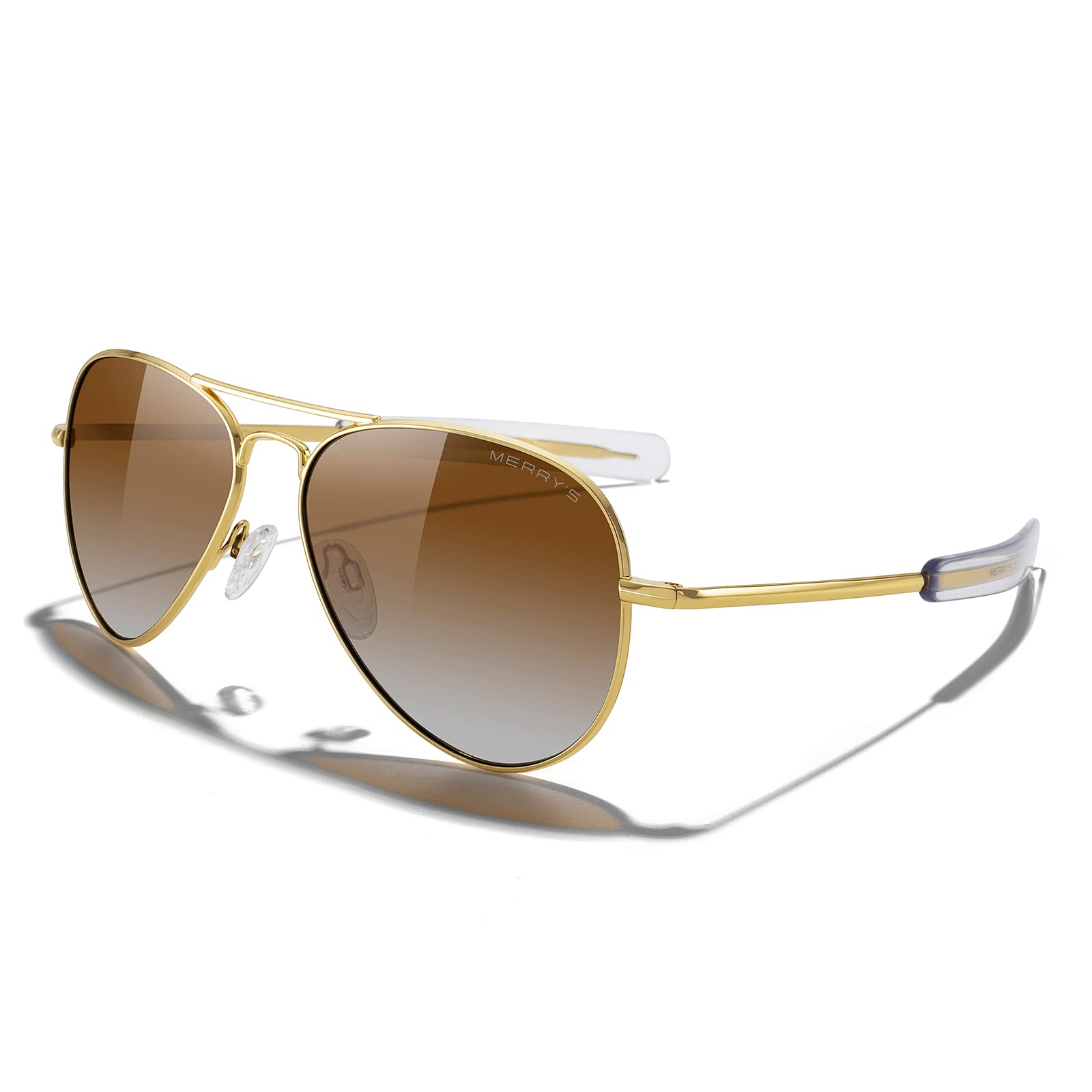 Classic Aviator Polarized Sunglasses Military Style Frame