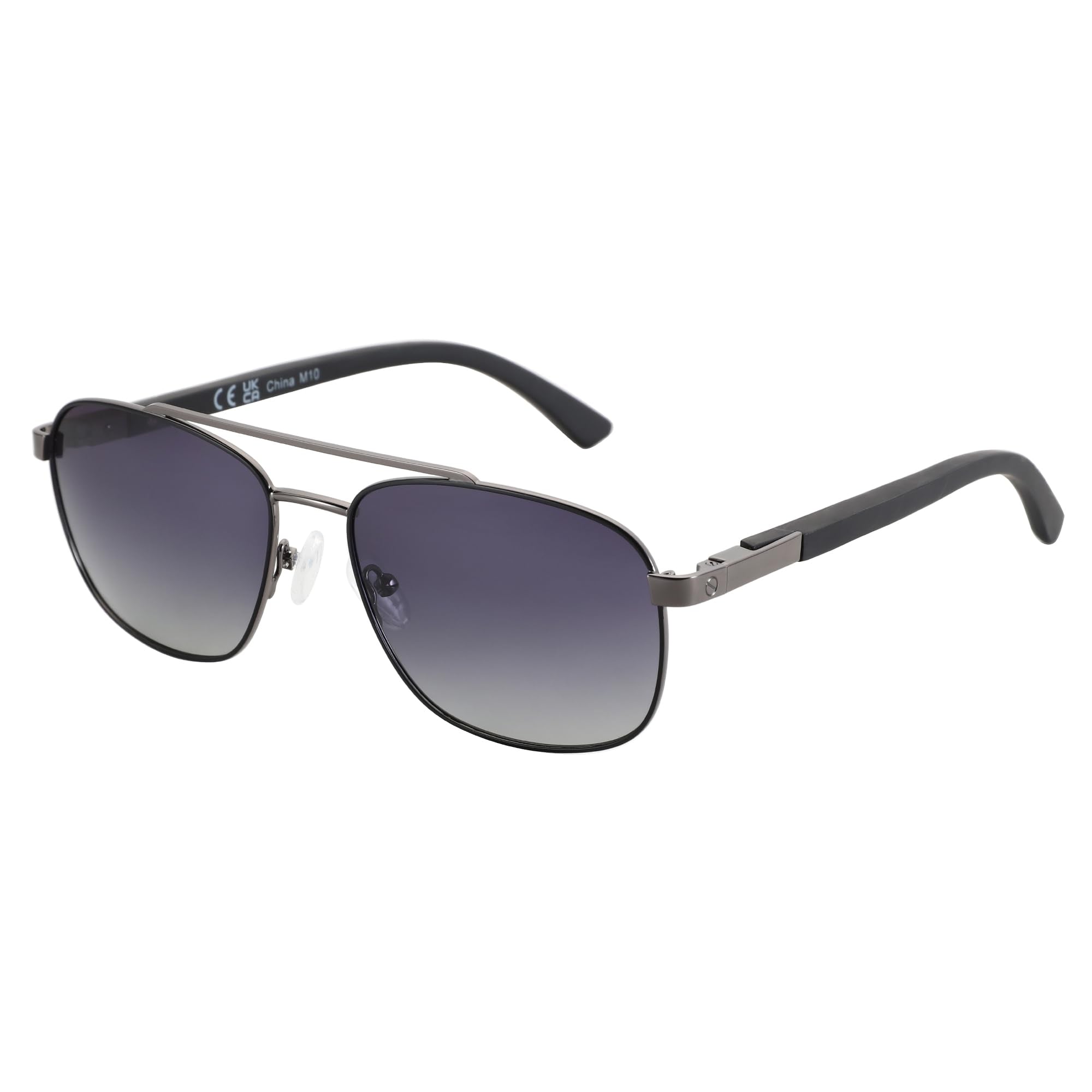 Wood Temple Aviator Polarized Sunglasses UV Protection