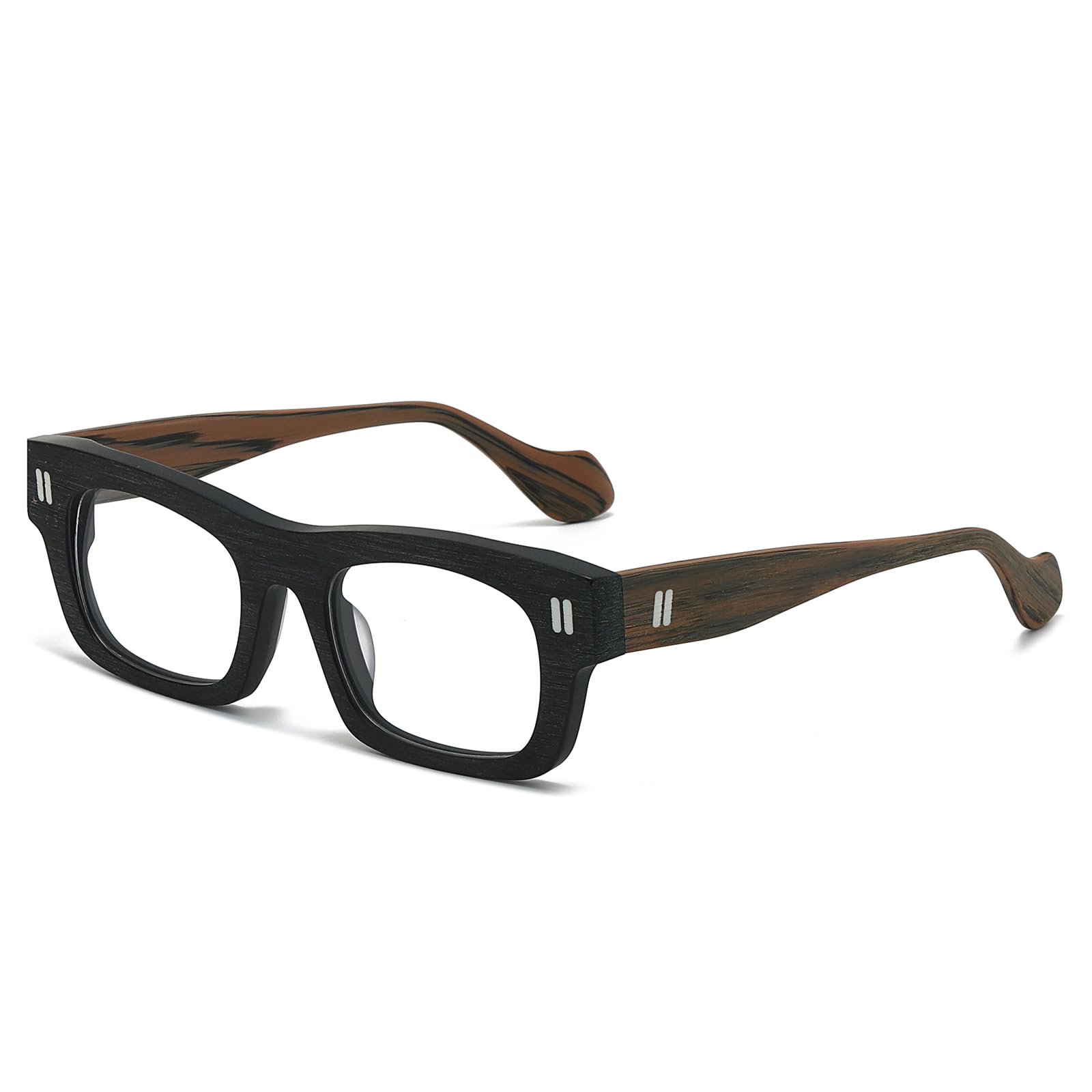 Retro Rectangle Acetate Glasses Frame Thick Optical Eyewear