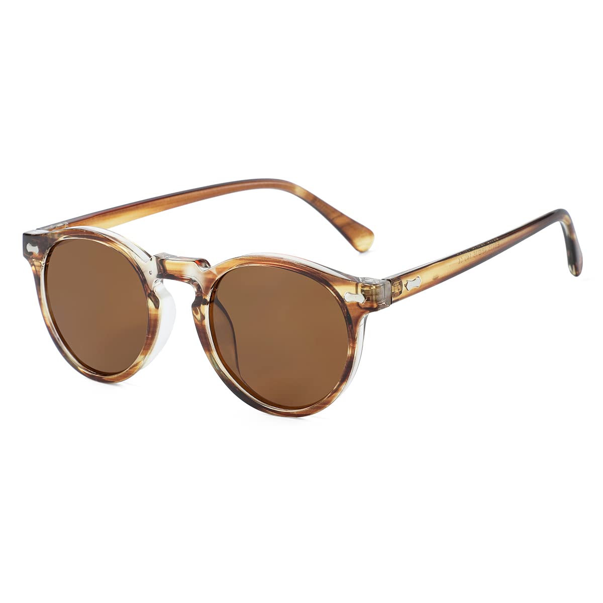 Vintage Round Polarized Sunglasses UV400 Acetate Frame