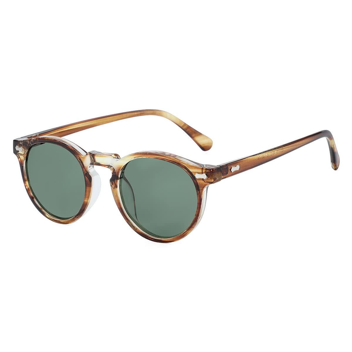 Vintage Round Polarized Sunglasses UV400 Acetate Frame