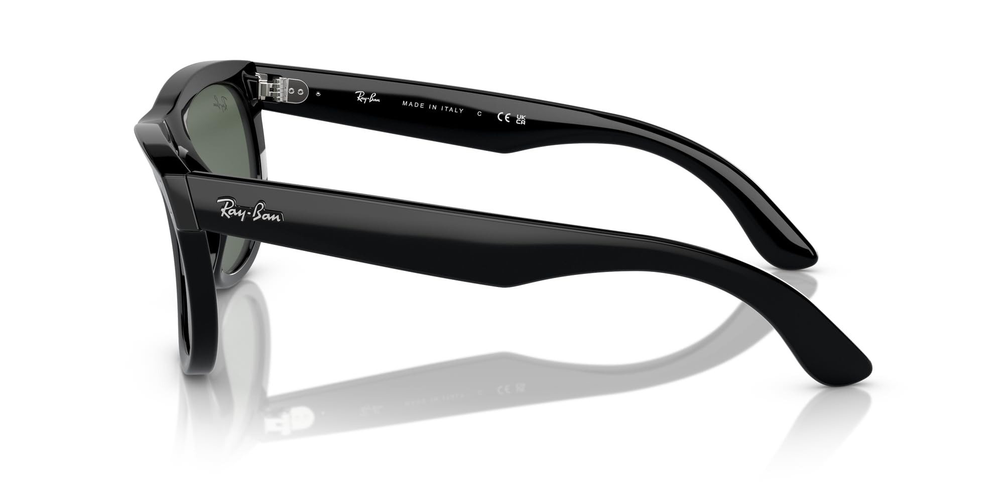 Square Wayfarer Sunglasses Low Bridge Fit UV Protection
