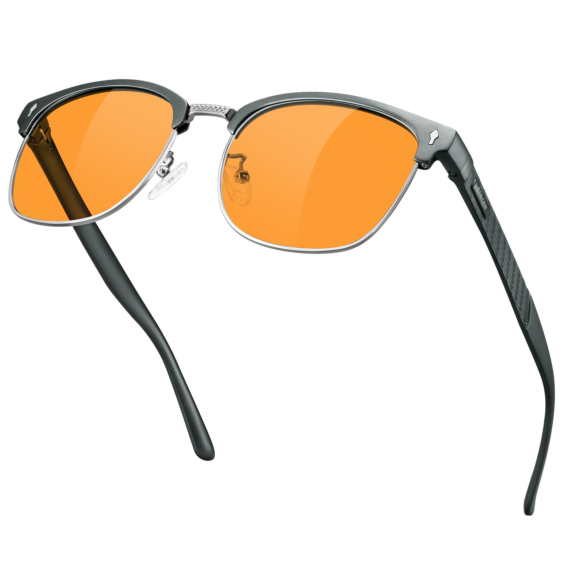 Blue Light Blocking Glasses Al-Mg Metal Frame Clear Lens