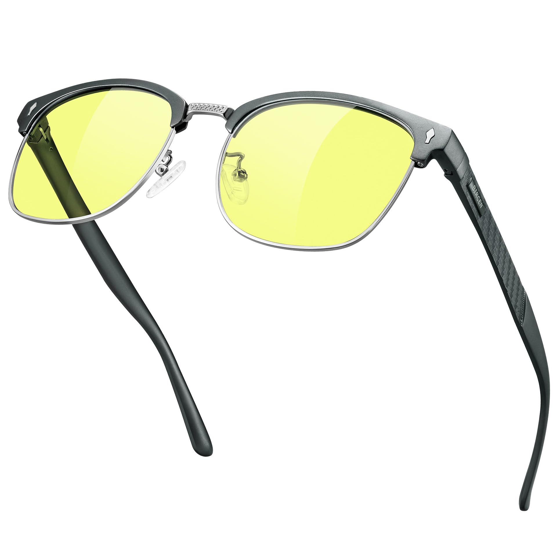 Blue Light Blocking Glasses Al-Mg Metal Frame Clear Lens