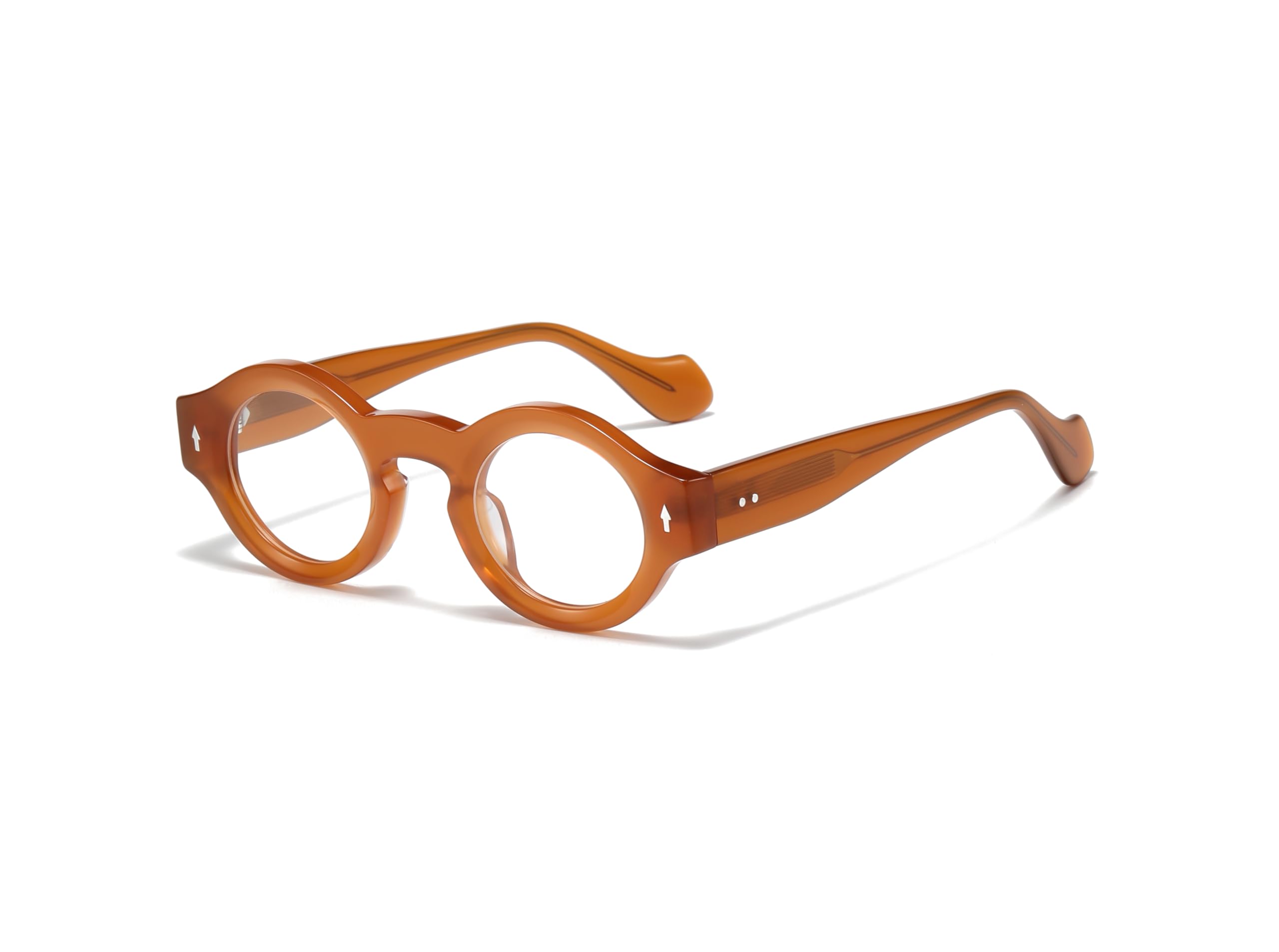 Vintage Small Round Acetate Glasses Frame Thick Eyewear