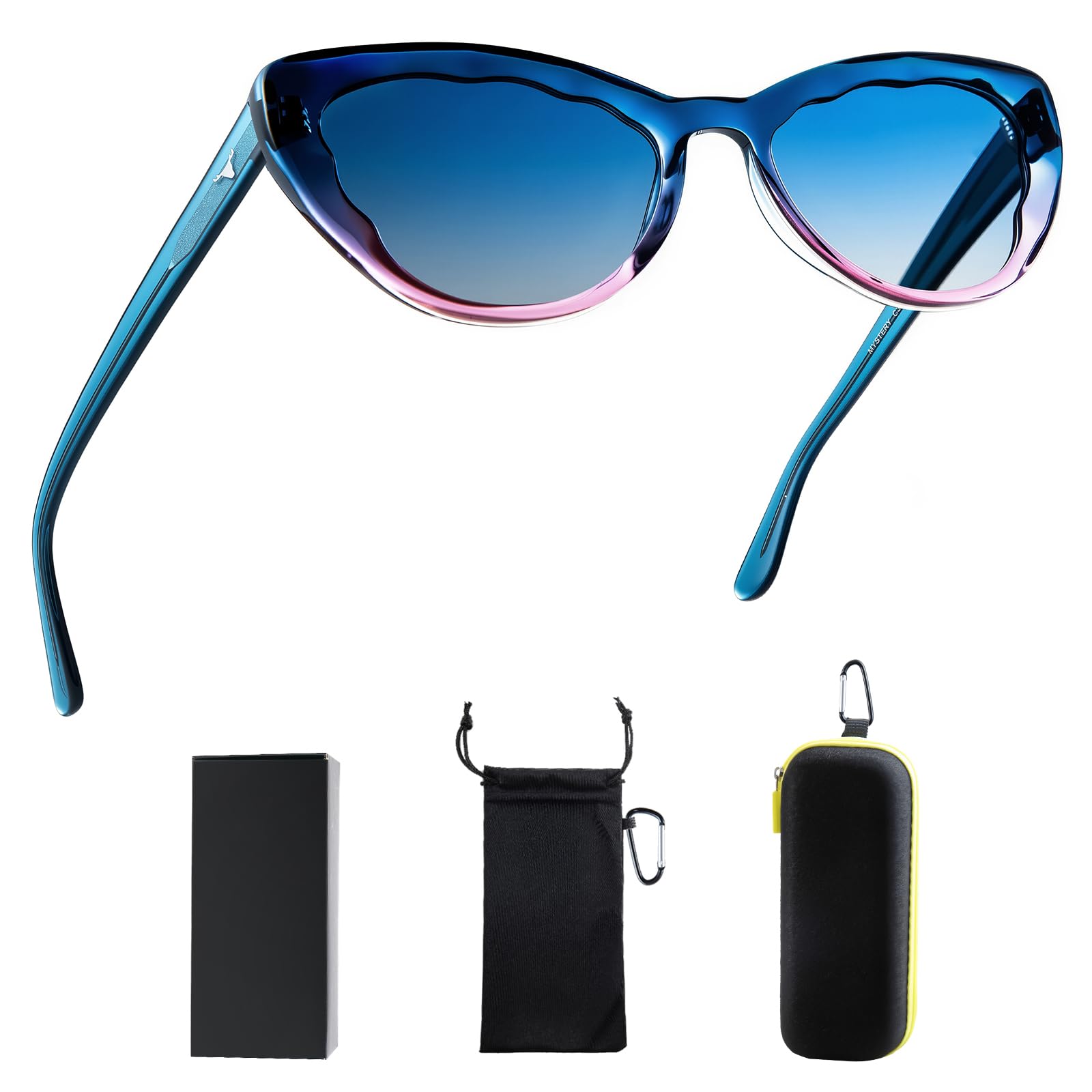 Retro Cat Eye Sunglasses Gradient Frame UV400 Protection