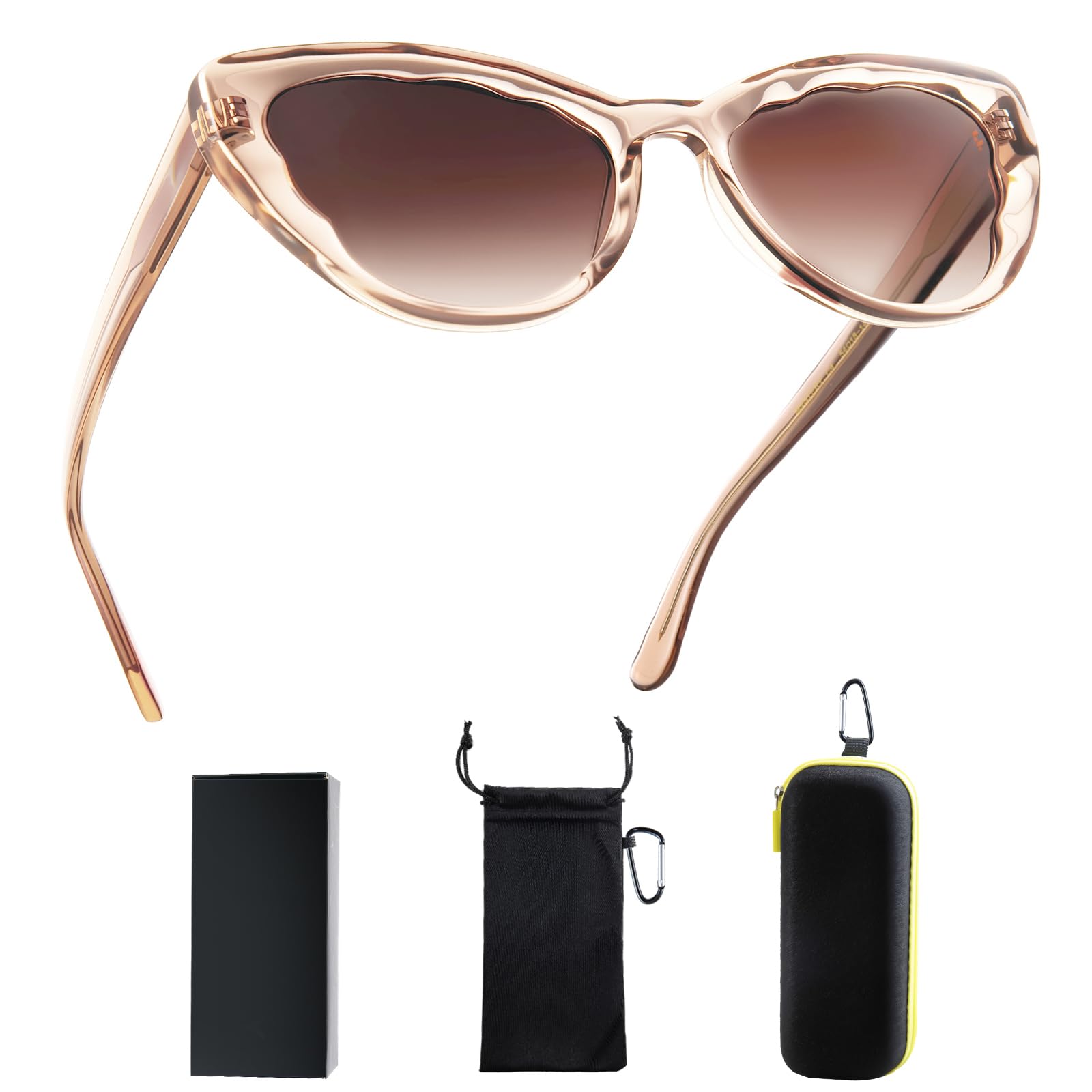 Retro Cat Eye Sunglasses Gradient Frame UV400 Protection
