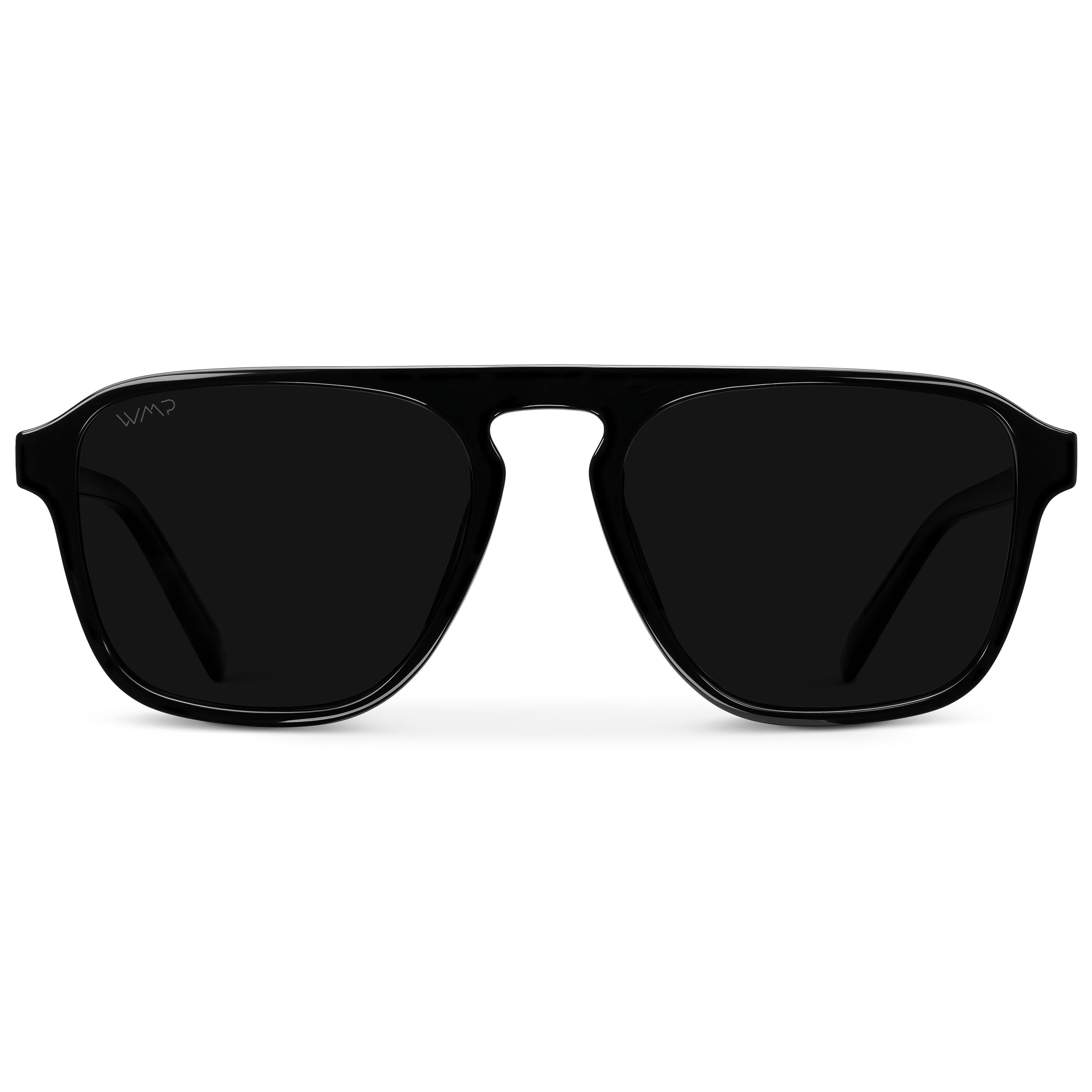 Polarized Aviator Square Sunglasses One Bridge Frame