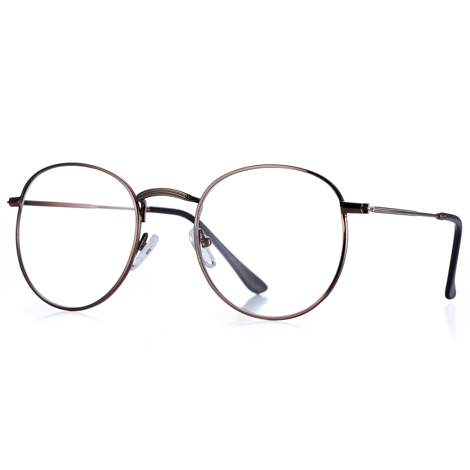 Classic Round Metal Glasses Clear Lens Unisex Frame