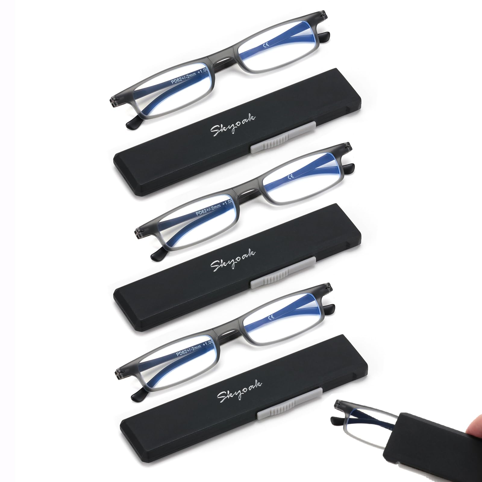 Ultra Thin Folding Reading Glasses Lightweight TR90 Set
