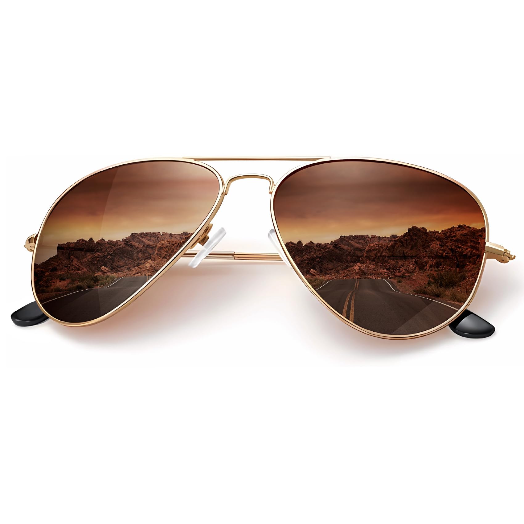 Classic Aviator Polarized Sunglasses UV Protection Frame