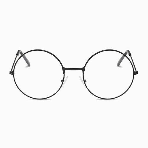 Classic Round Glasses Clear Lens Metal Frame Non Prescription