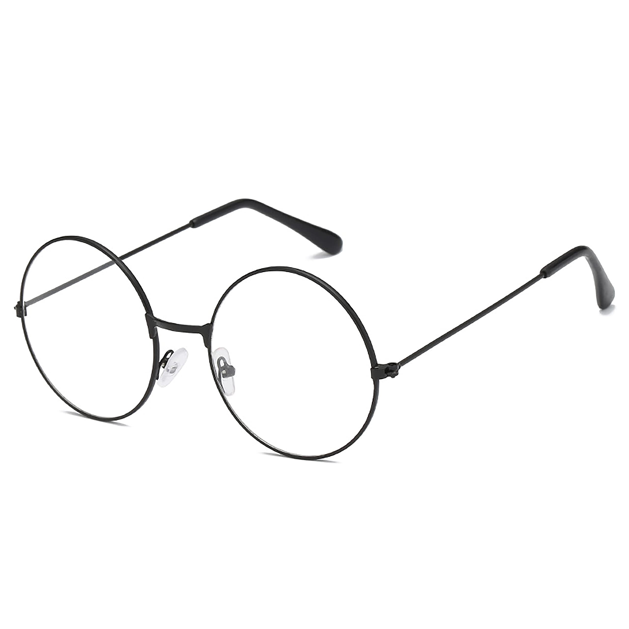 Classic Round Glasses Clear Lens Metal Frame Non Prescription