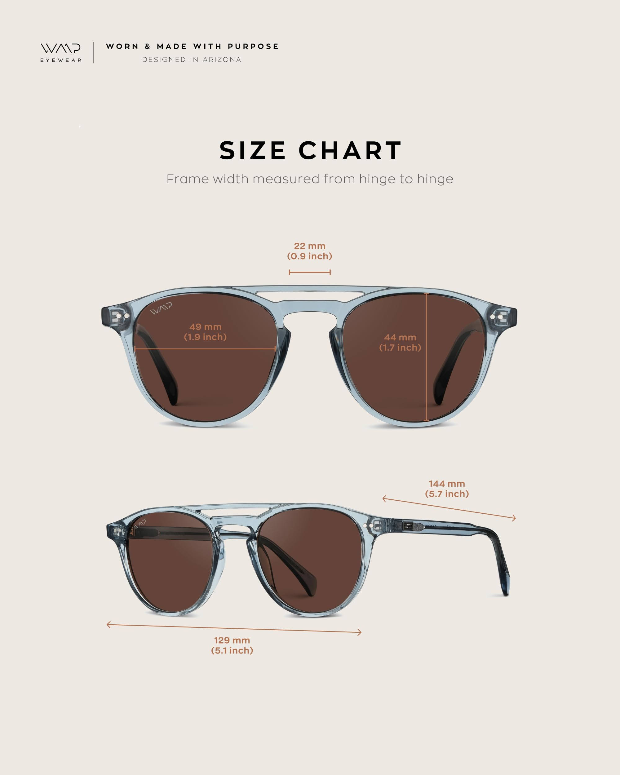 Square Polarized Sunglasses Narrow Fit Double Bridge Frame