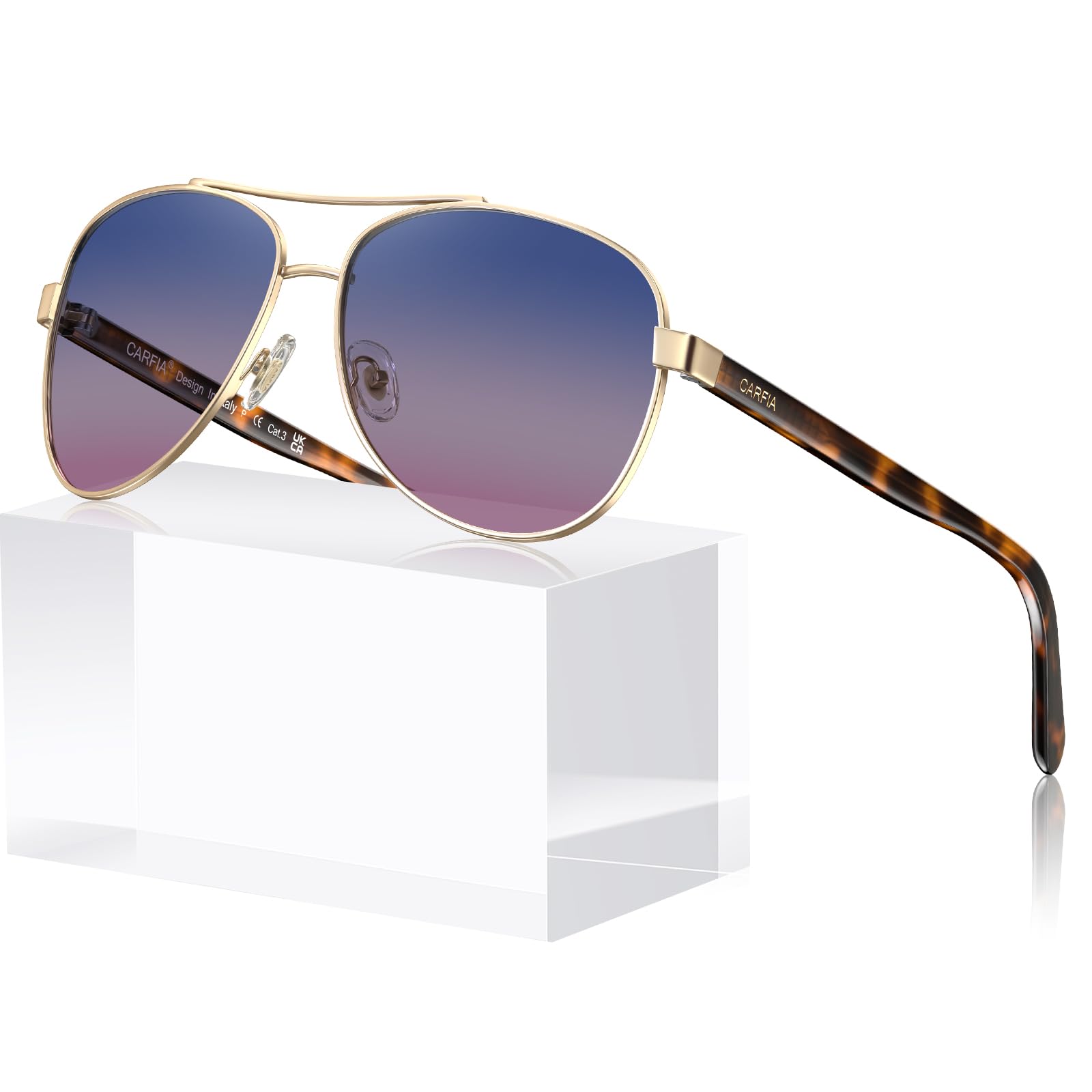 Polarized Sunglasses Acetate Arms Lightweight UV400 Frame