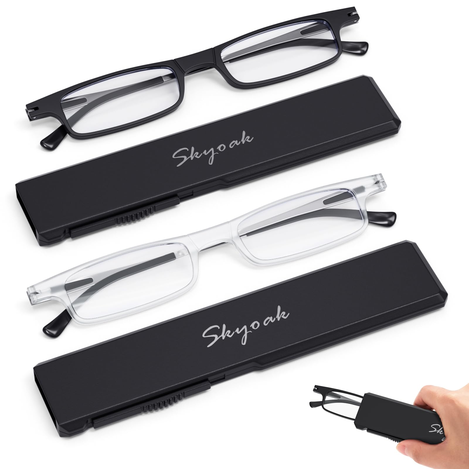 Ultra Thin Folding Reading Glasses Lightweight TR90 Set