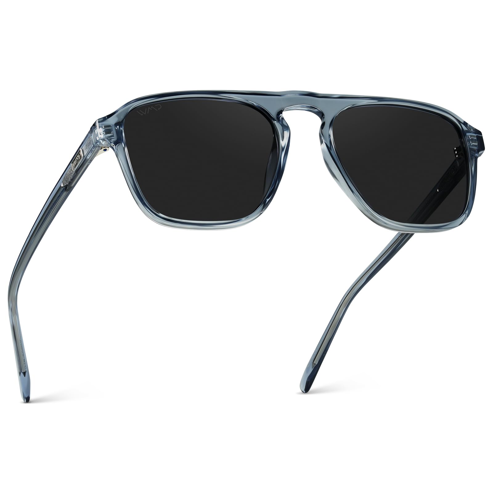 Polarized Aviator Square Sunglasses One Bridge Frame