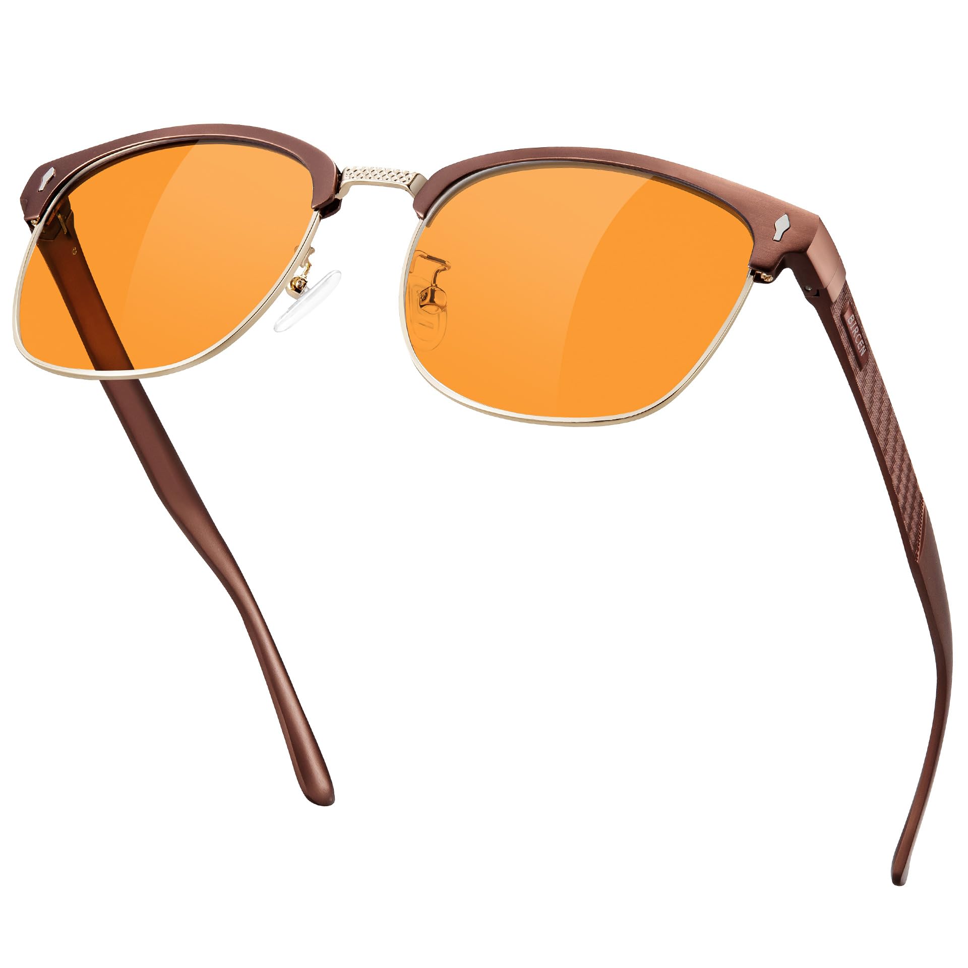 Blue Light Blocking Glasses Al-Mg Metal Frame Clear Lens