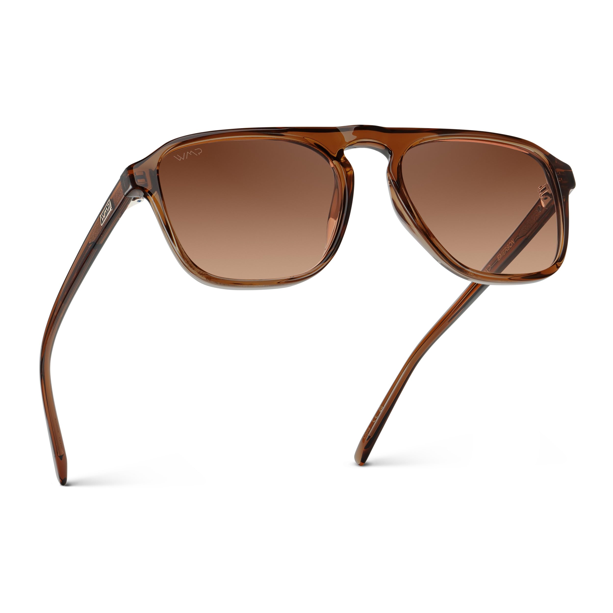 Polarized Aviator Square Sunglasses One Bridge Frame