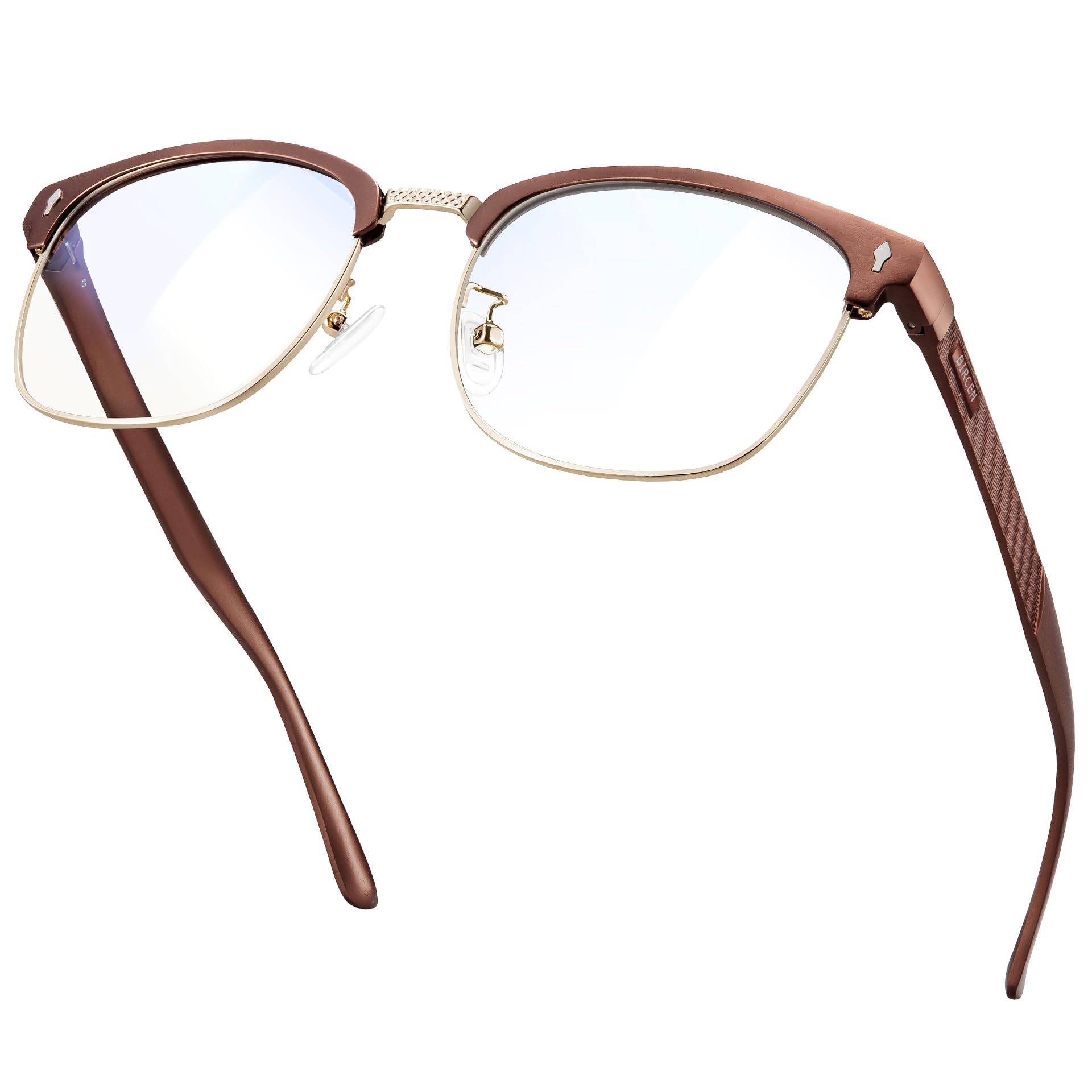 Blue Light Blocking Glasses Al-Mg Metal Frame Clear Lens