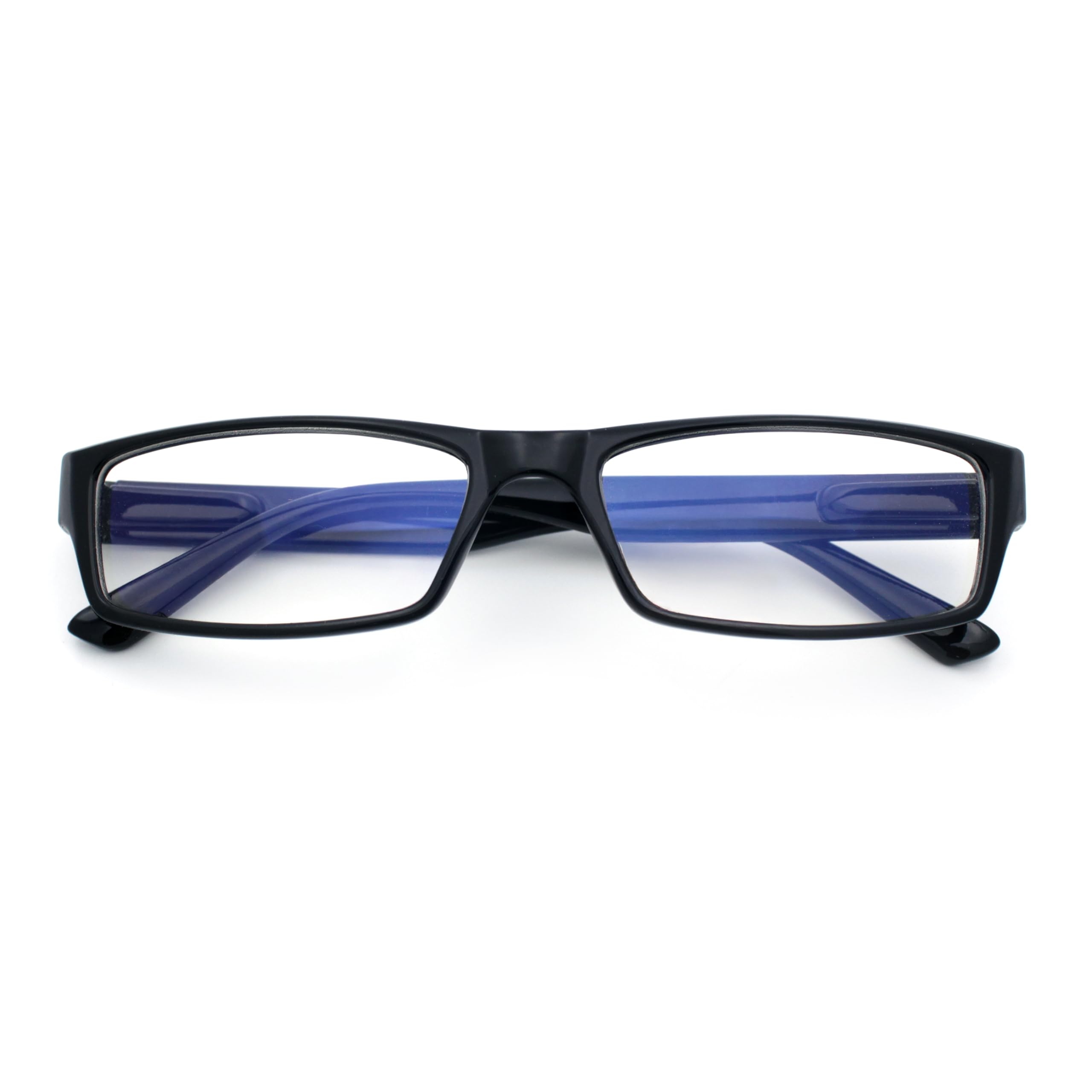 Narrow Rectangular Sunglasses Color Lens Black Frame