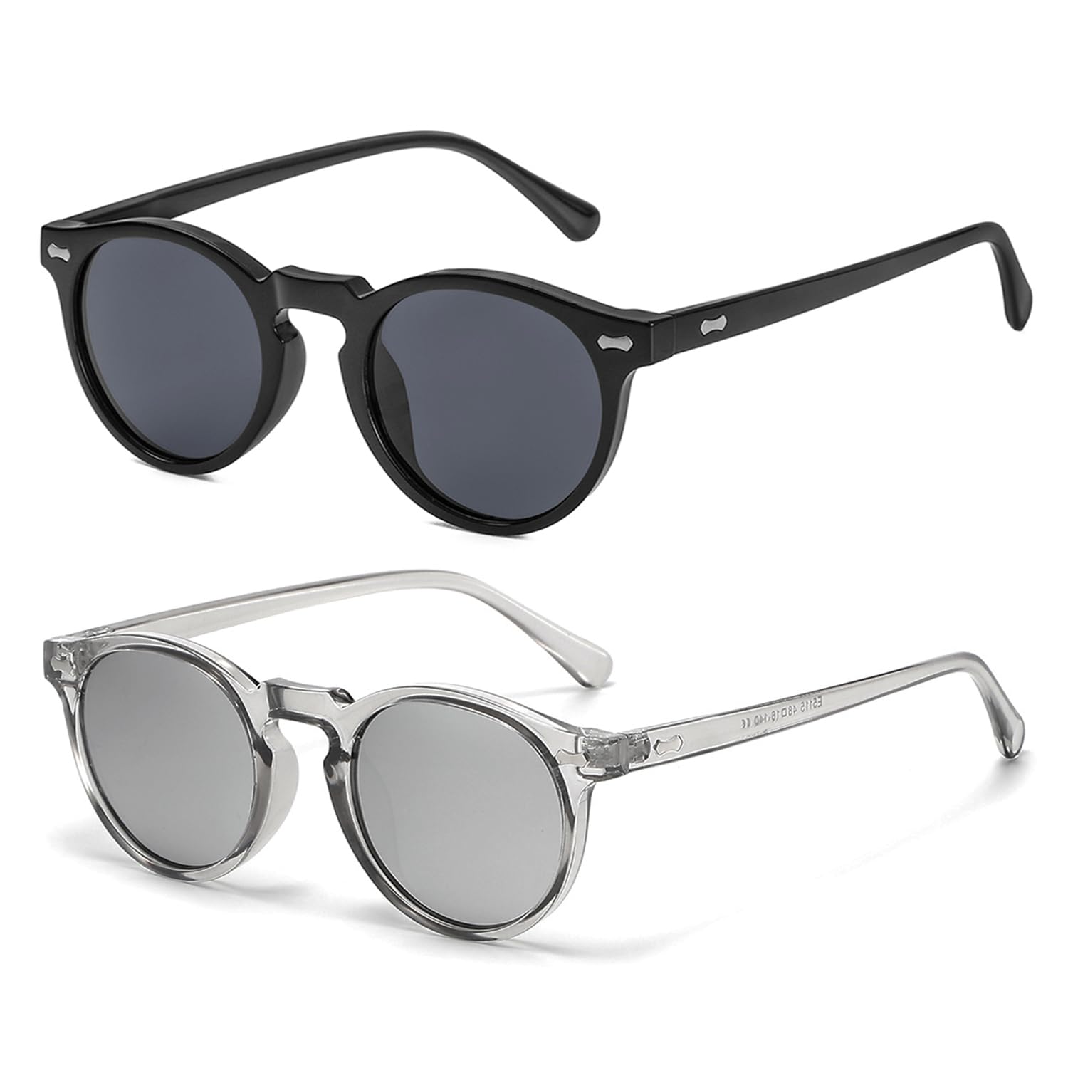 Vintage Round Polarized Sunglasses UV400 Acetate Frame