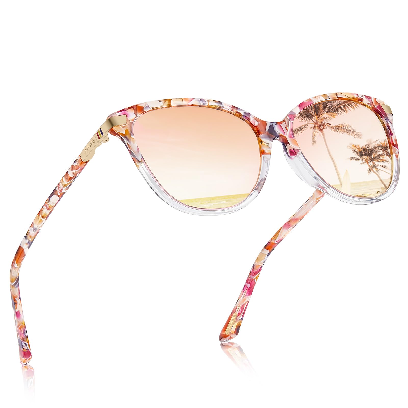 Cat Eye Polarized Sunglasses Acetate Frame UV400 Protection