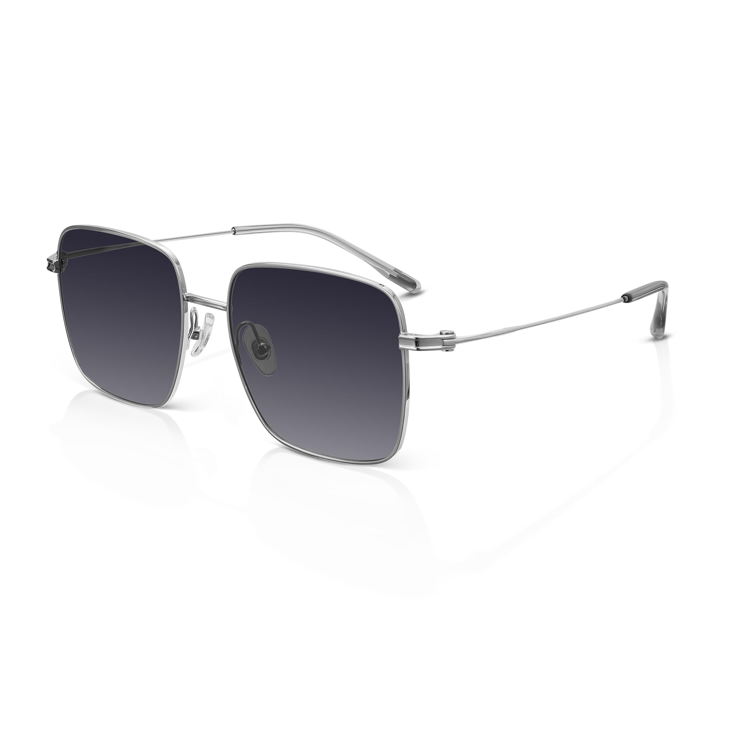 Oversized Square Sunglasses Retro Flat Lens UV Protection