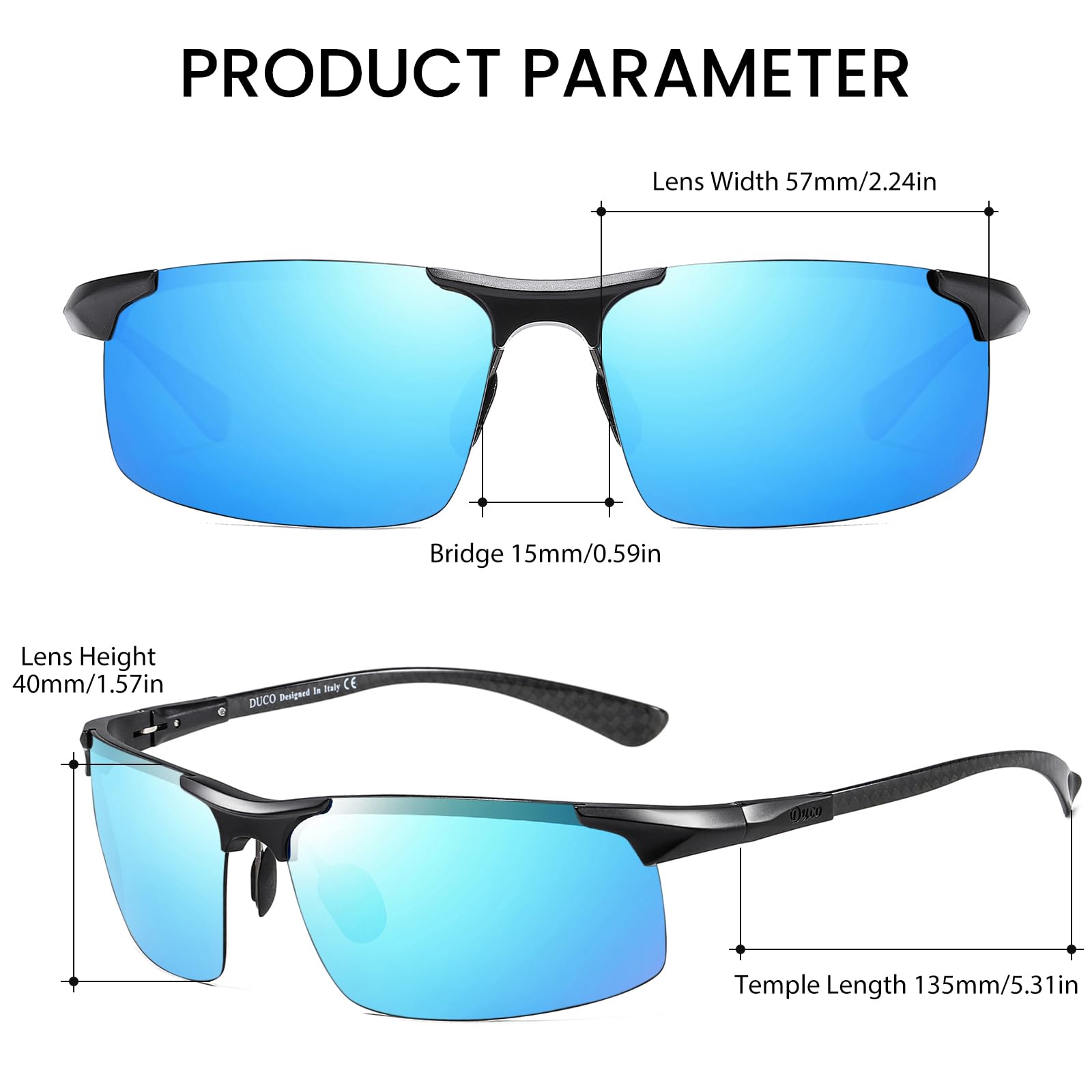 Ultralight Carbon Fiber Polarized Sunglasses UV400