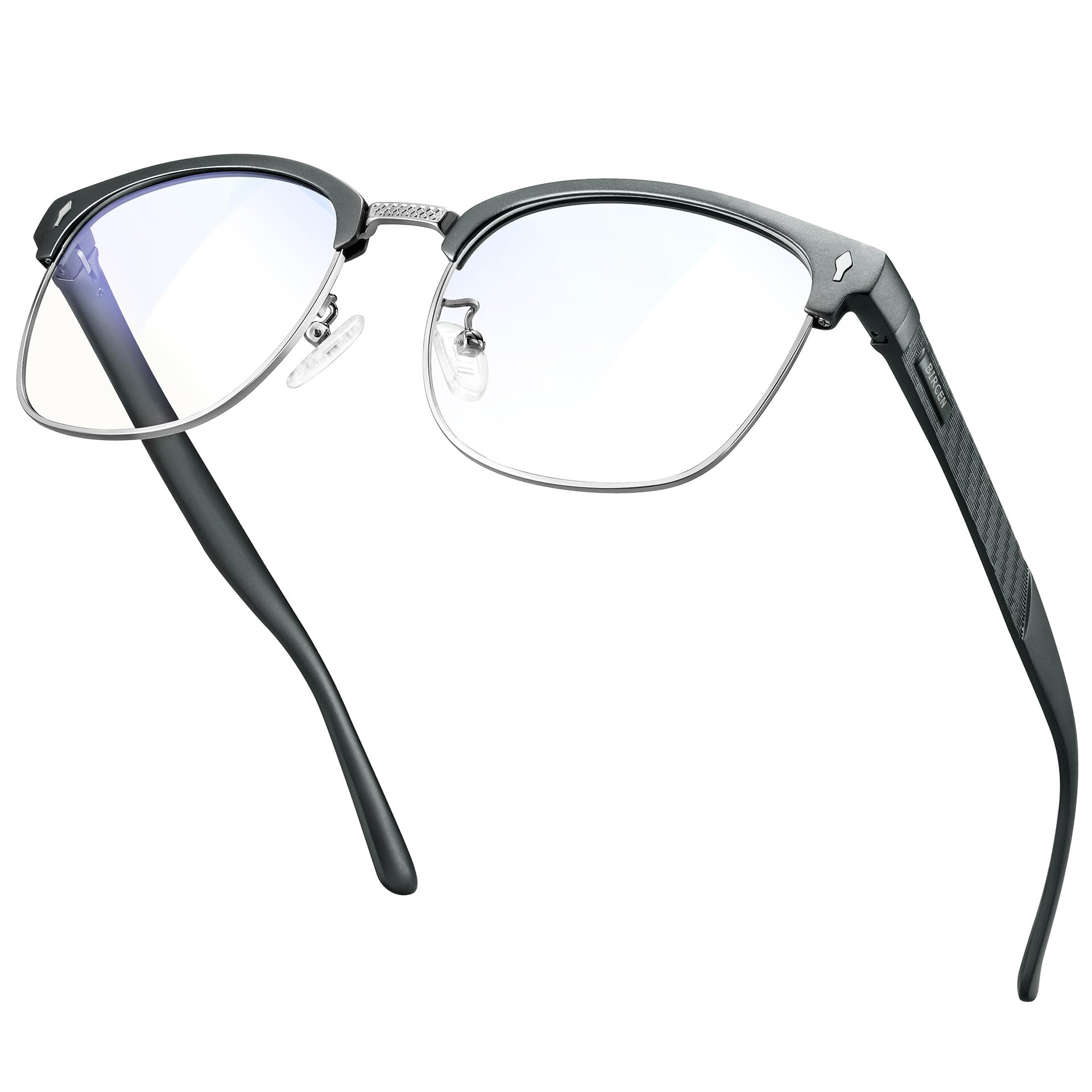 Blue Light Blocking Glasses Al-Mg Metal Frame Clear Lens