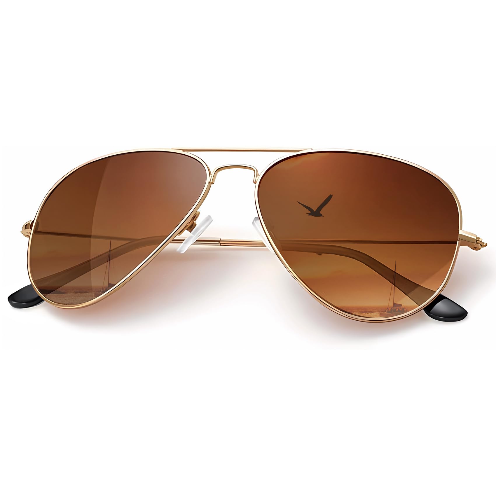 Classic Aviator Polarized Sunglasses UV Protection Frame
