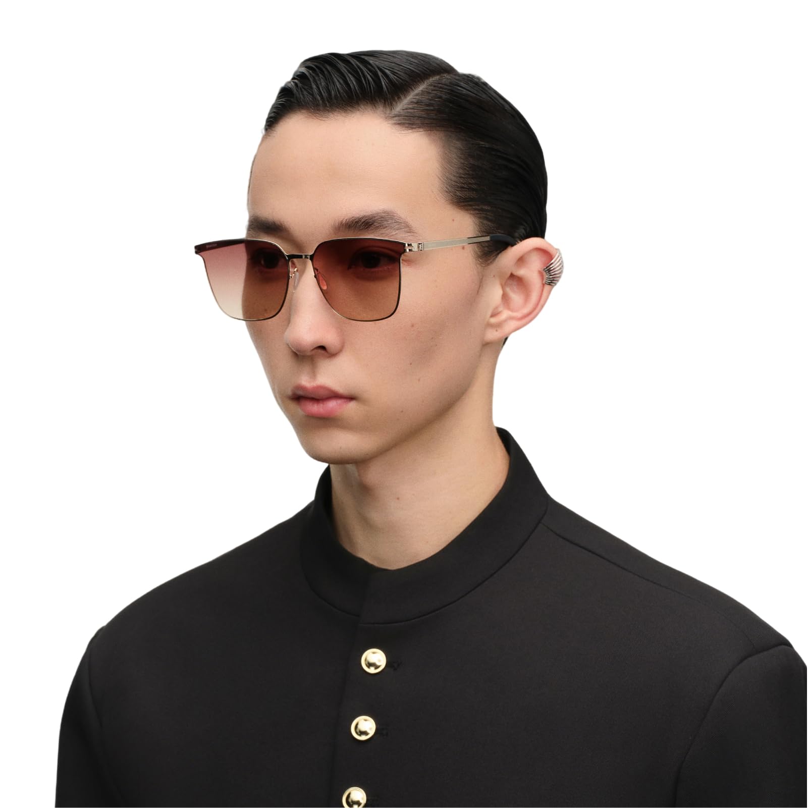 Oversized Square Sunglasses Retro Flat Lens UV Protection