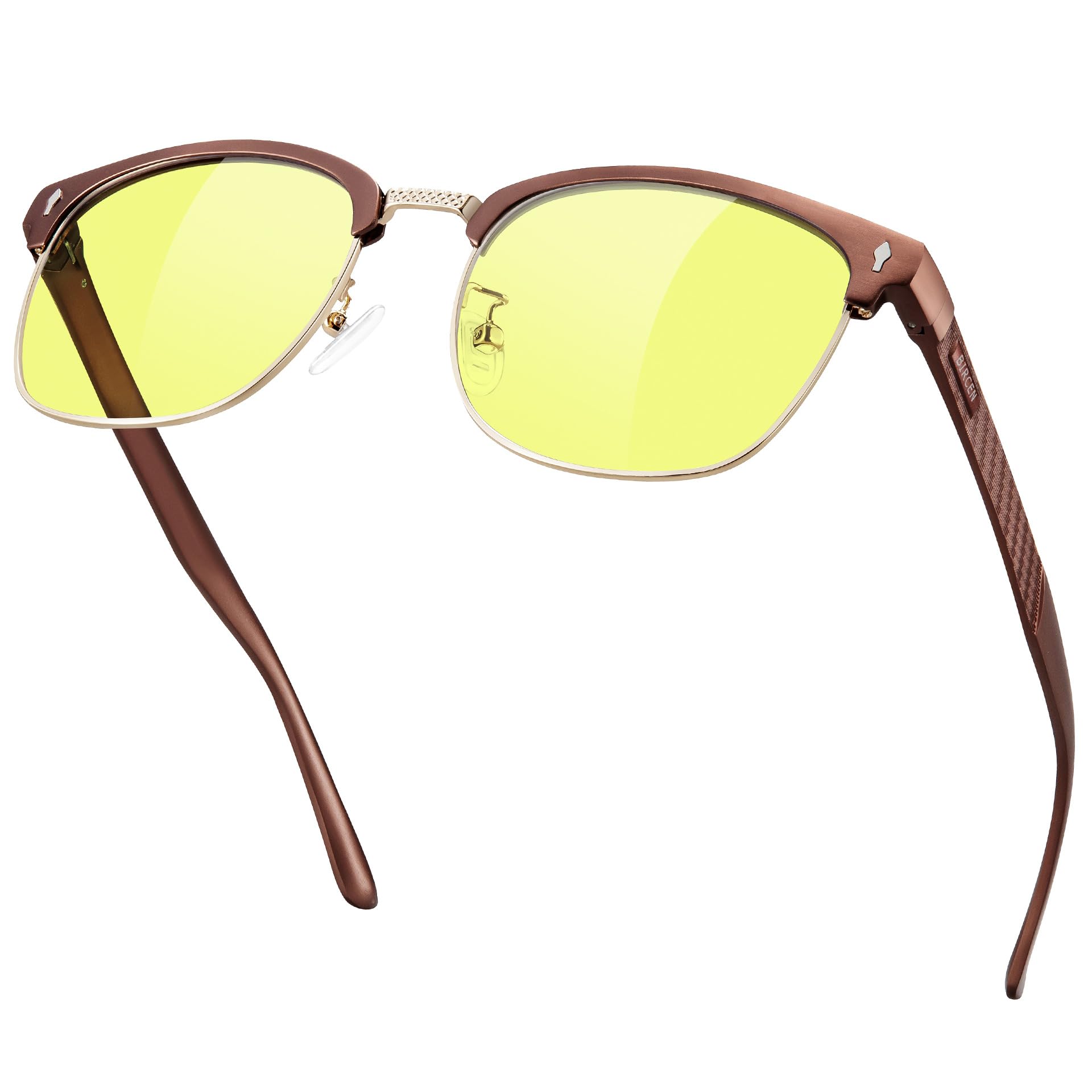 Blue Light Blocking Glasses Al-Mg Metal Frame Clear Lens
