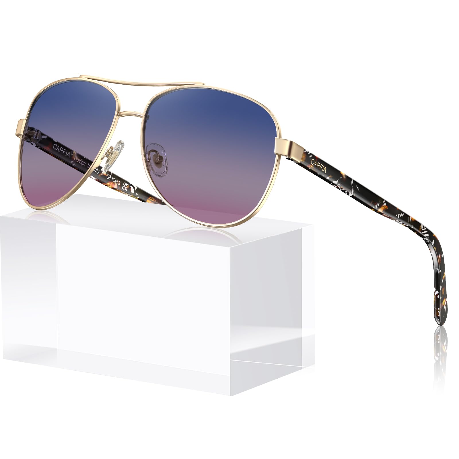 Polarized Sunglasses Acetate Arms Lightweight UV400 Frame