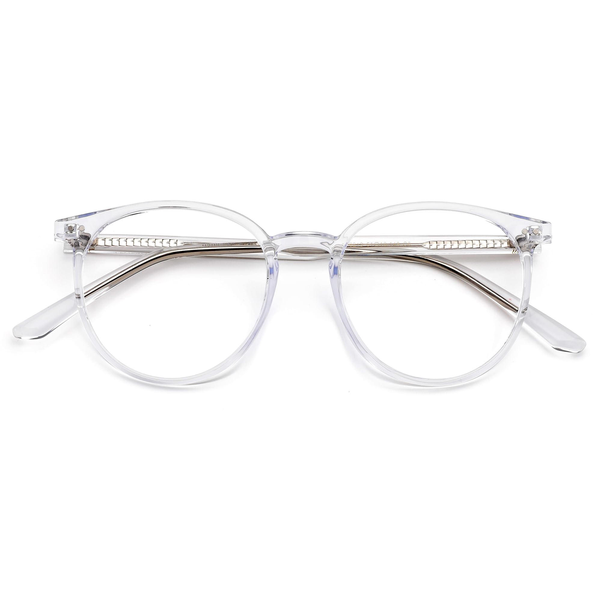 Round Blue Light Blocking Glasses Anti Eyestrain Computer Use