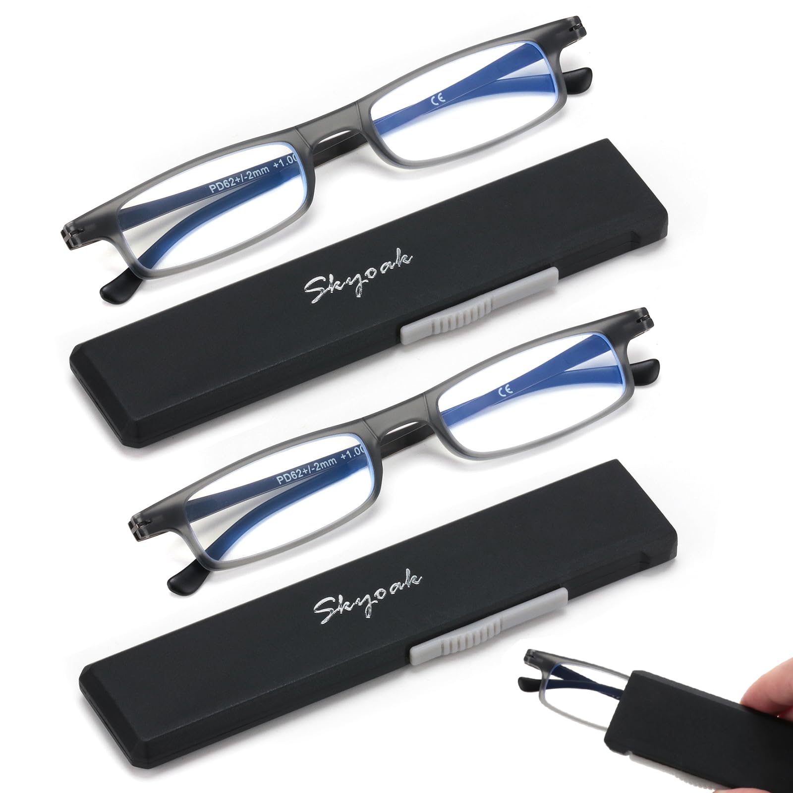 Ultra Thin Folding Reading Glasses Lightweight TR90 Set