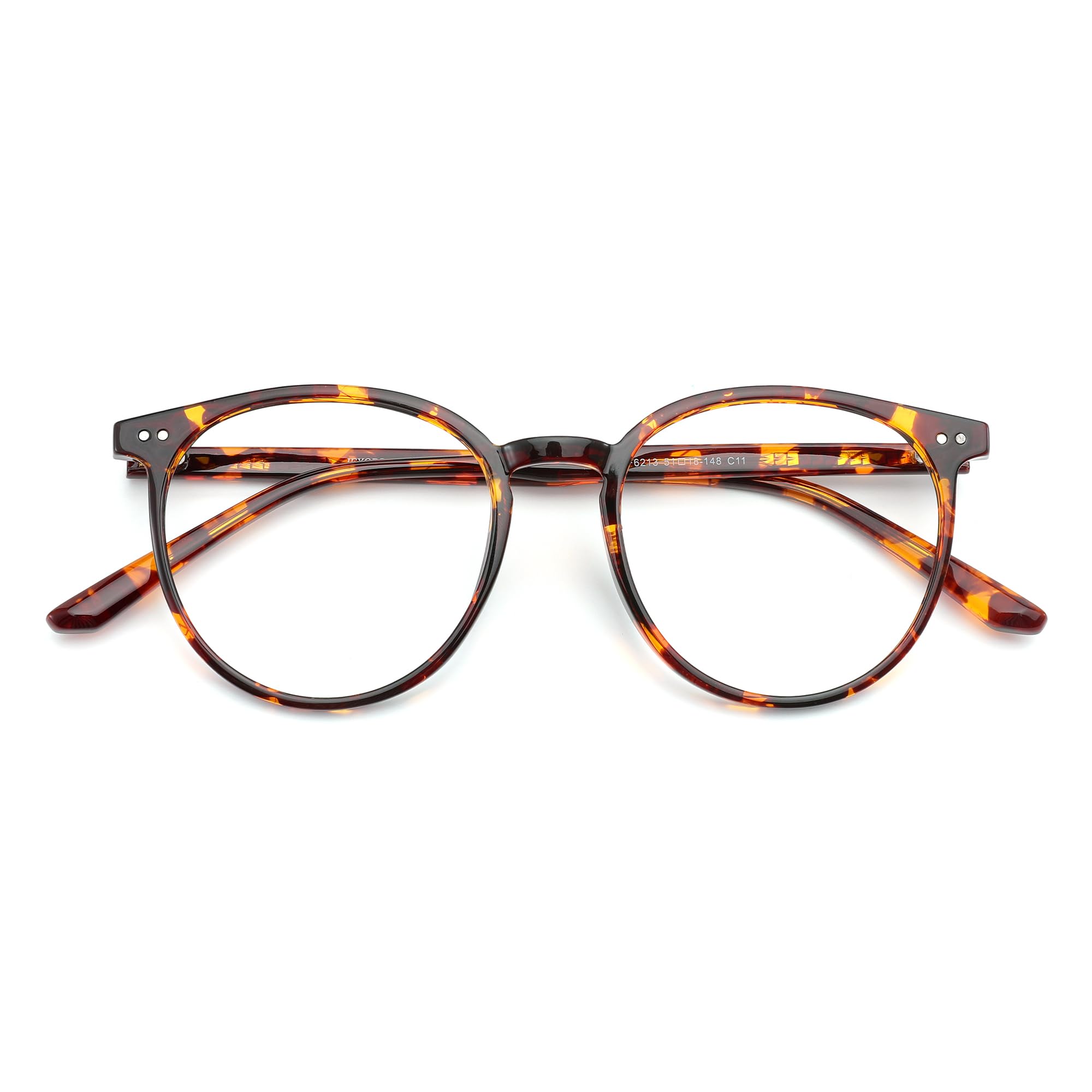 Round Blue Light Blocking Glasses Anti Eyestrain Computer Use
