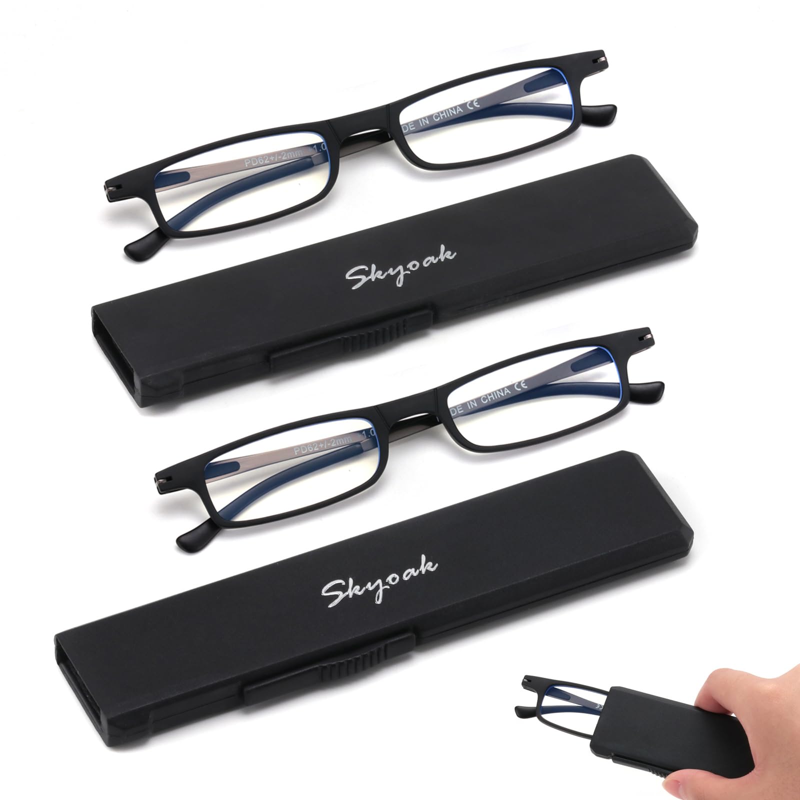 Ultra Thin Folding Reading Glasses Lightweight TR90 Set