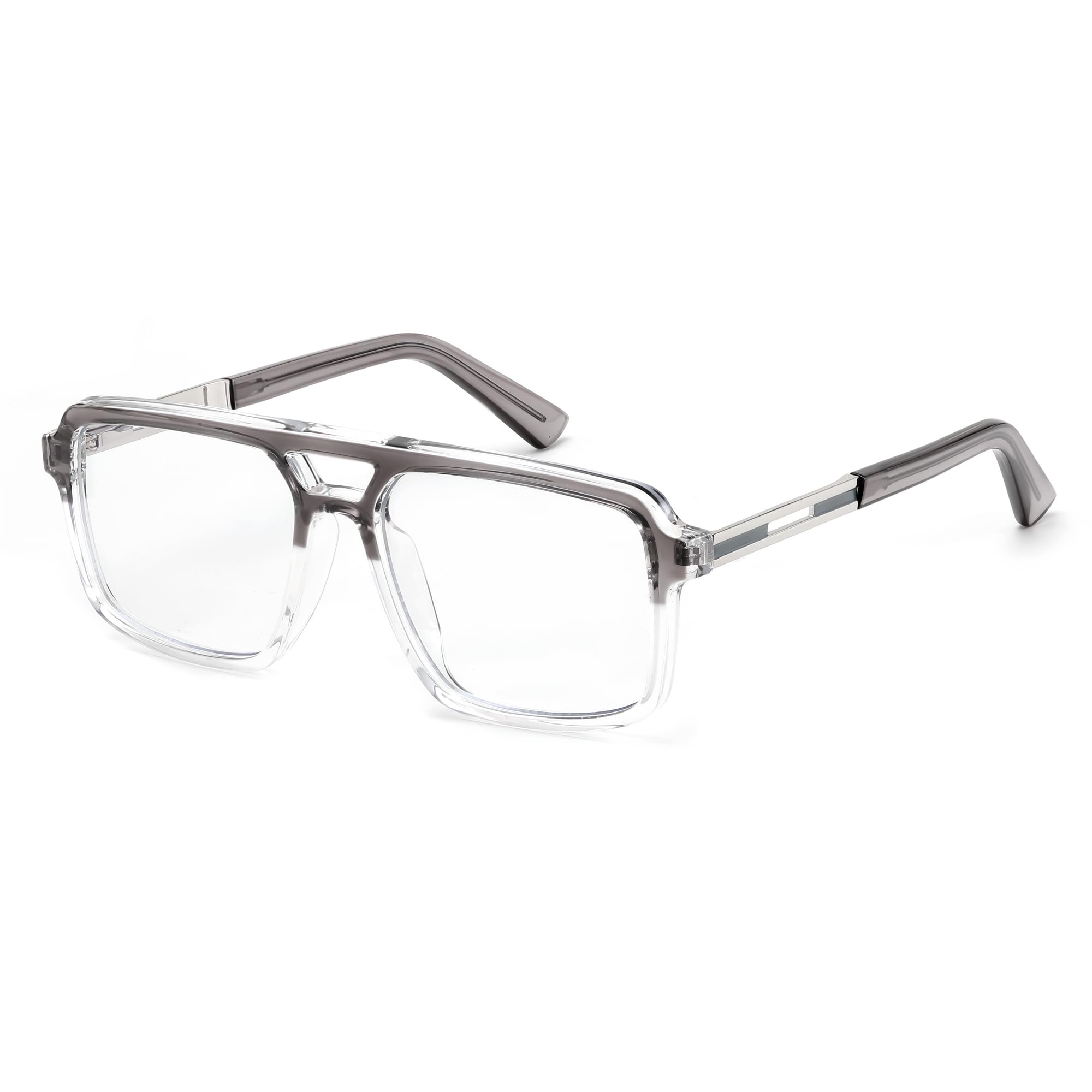 Retro Aviator Blue Light Glasses Square Frame Computer Use